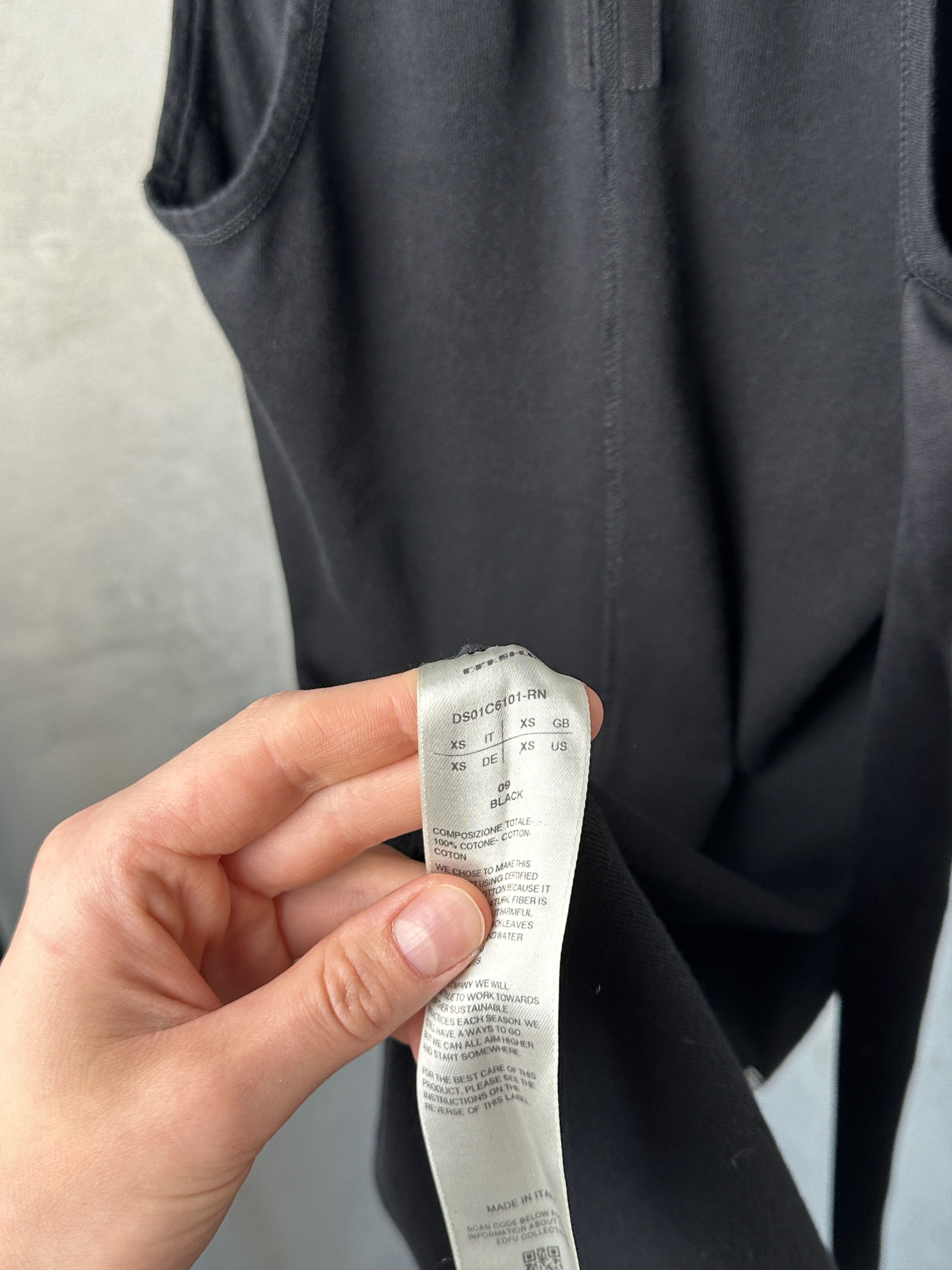 Rick Owens Rick Owens DRKSHDW Tank Top 'Black' in Size xs Size XS / US 0-2 / IT 36-38 - 8 Thumbnail