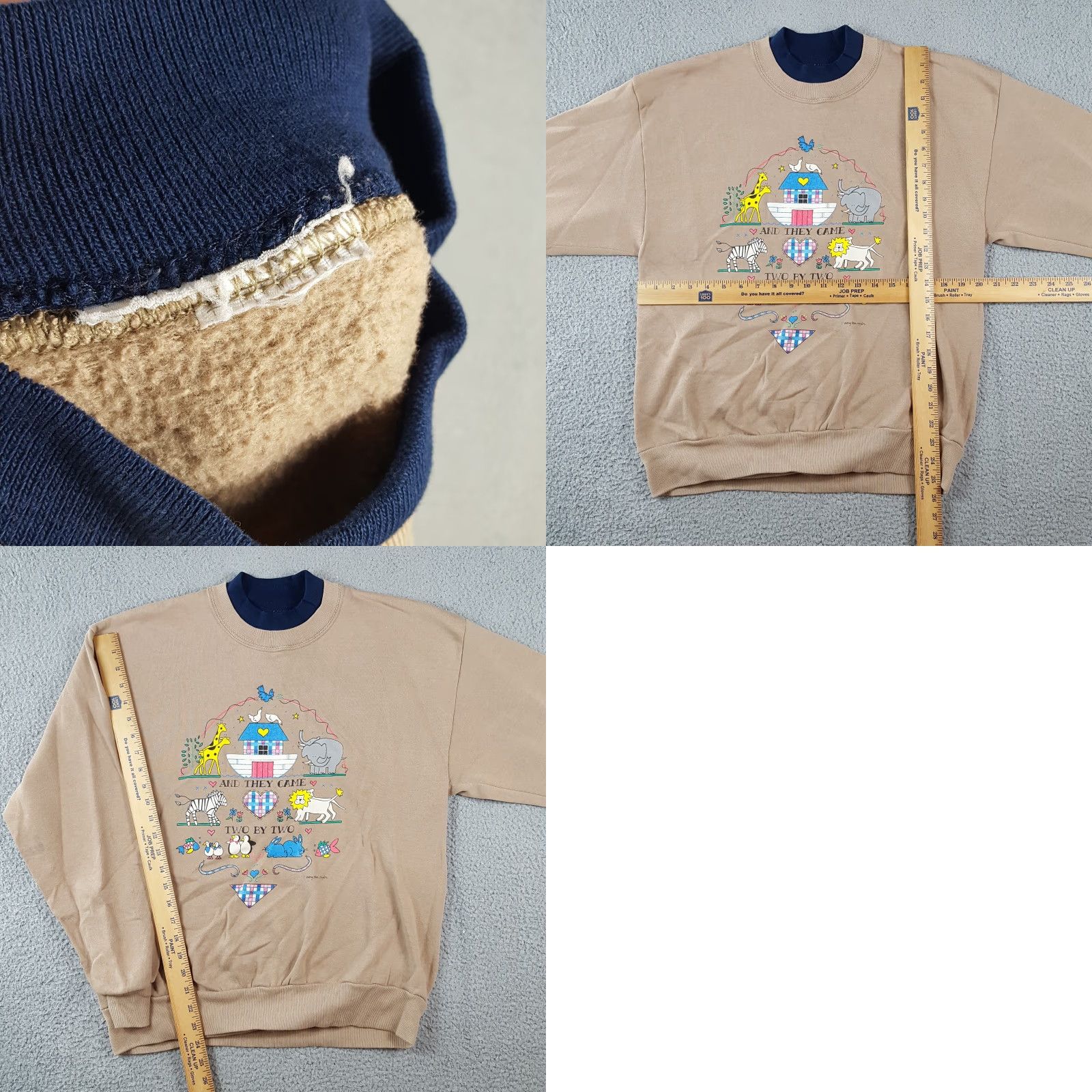 Vintage VINTAGE Mary Sue Taylor Sweatshirt Shirt M Men Beige 90s Jesus Religious Noah's Ark Animals Pullover Crewneck Sweatshirt Size US M / EU 48-50 / 2 - 8 Thumbnail