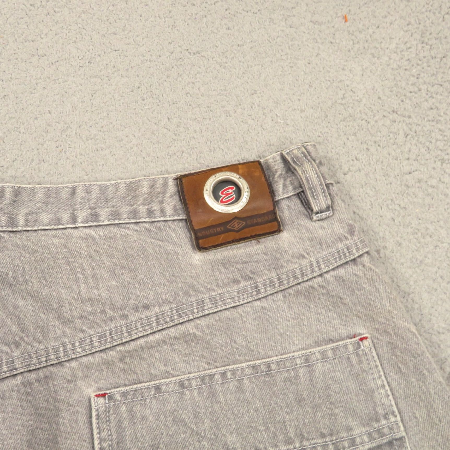 Enyce VINTAGE ENYCE Baggy Jeans Men 90s 40" 10" Leg Opening Wide-Leg 5-Pocket Denim Cotton Gray Regular Size: 40 Mens Size US 40 / EU 56 - 6 Thumbnail