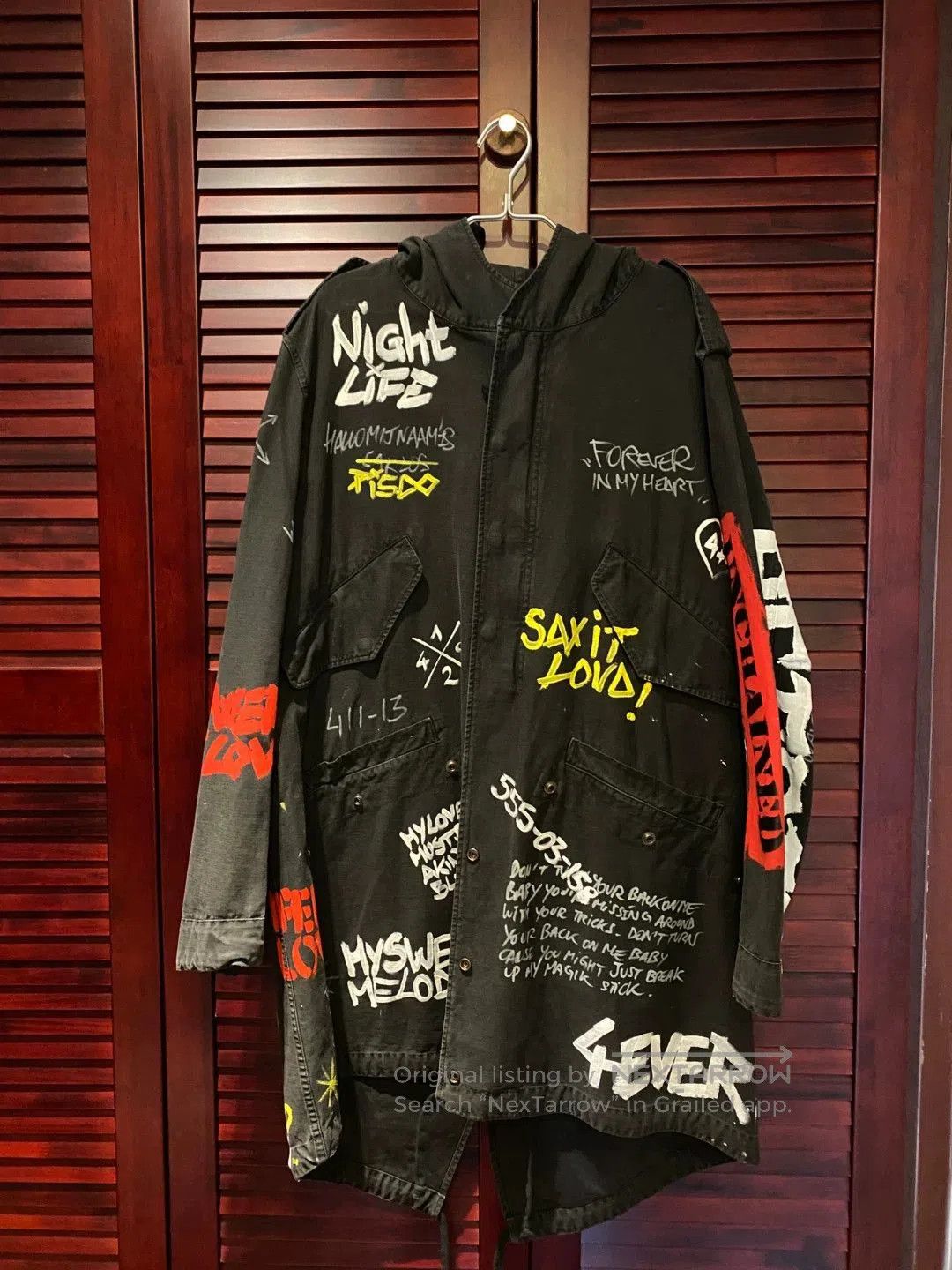 Faith Connexion Faith Connexion Graffiti Long Coat. Size US S / EU 44-46 / 1 - 1 Thumbnail