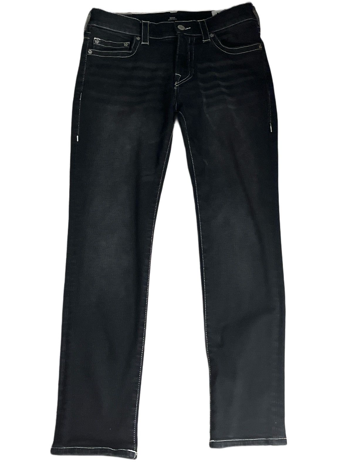 image of True Religion Relaxed Skinny Black Jeans, Men's (Size 31)