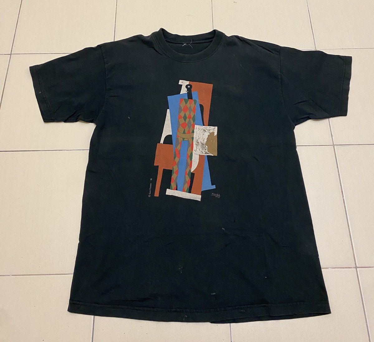 Vintage Vtg 90s Pablo Picasso Art Tshirt Size US M / EU 48-50 / 2 - 1 Thumbnail