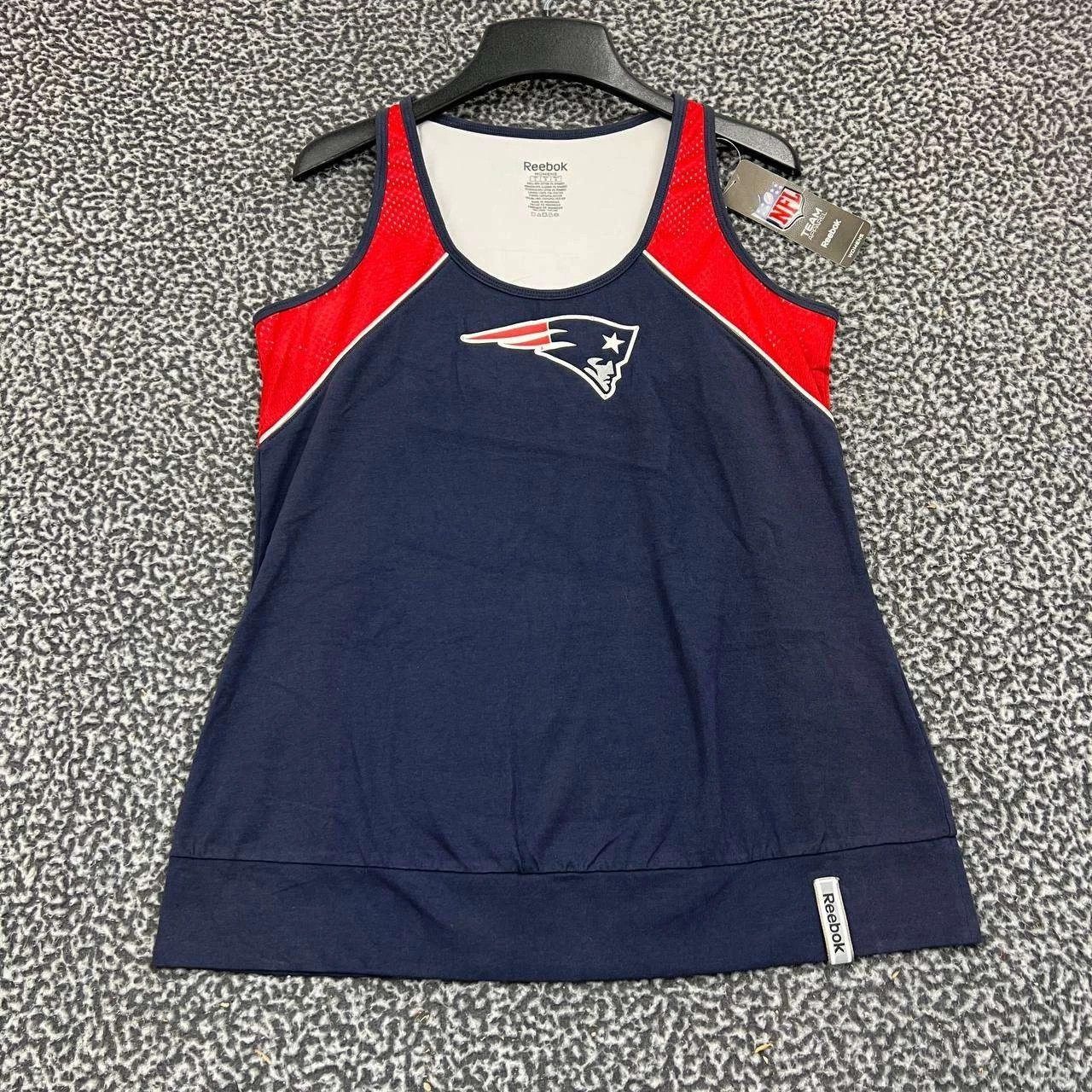 Reebok New England Patriots Shirt Women Blue Sleeveless Top New L Size L / US 10 / IT 46 - 1 Thumbnail