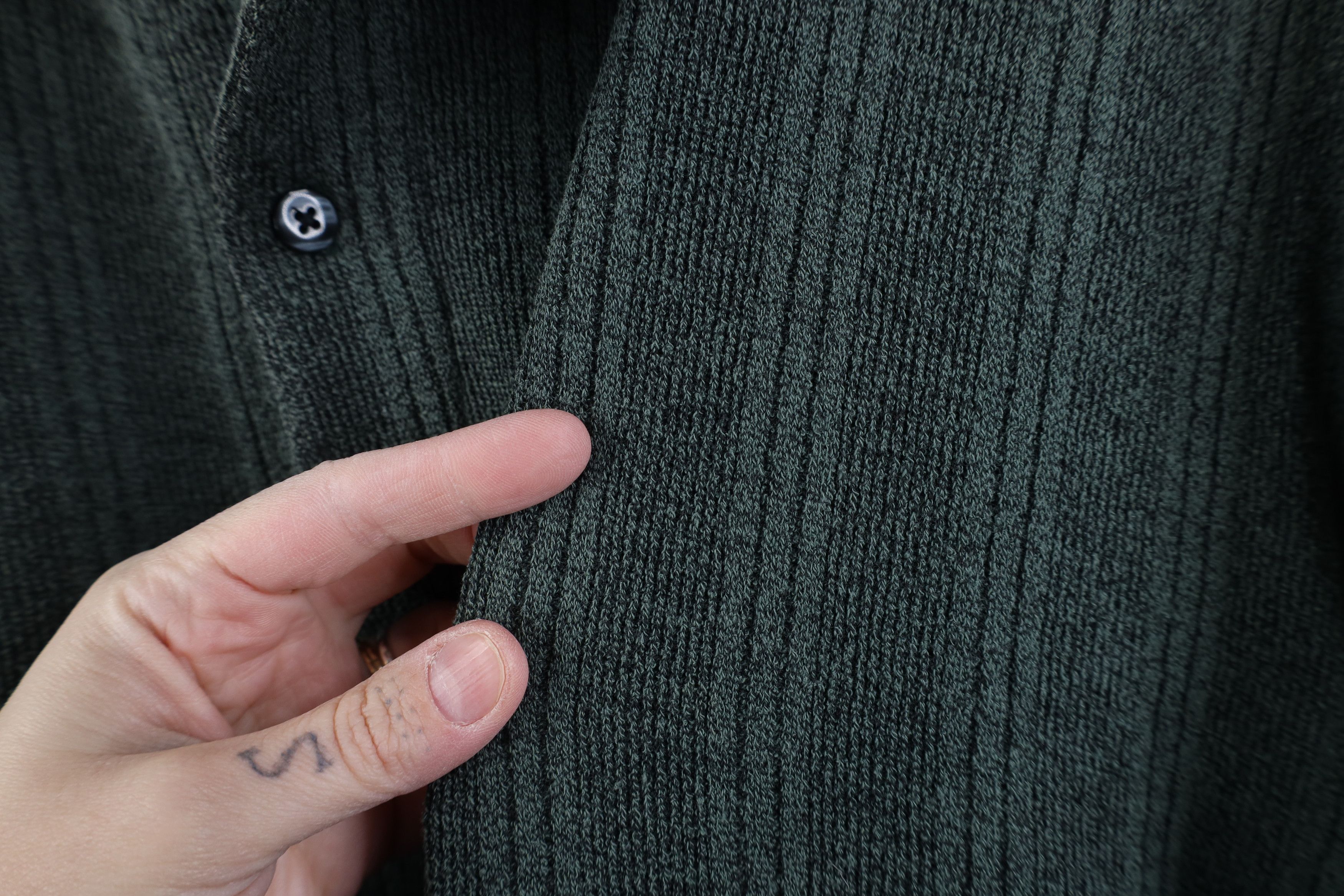 Vintage Vintage 90s Streetwear Ribbed Knit Long Sleeve Rugby Polo Size US XXL / EU 58 / 5 - 5 Thumbnail
