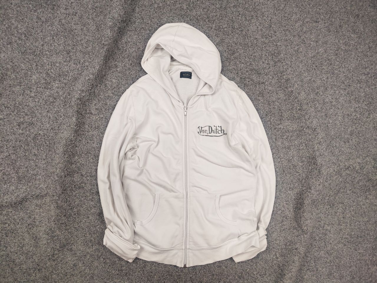 Von Dutch Vintage Von Dutch Big logo white Long sleeve Zip hoodie Size US M / EU 48-50 / 2 - 1 Thumbnail