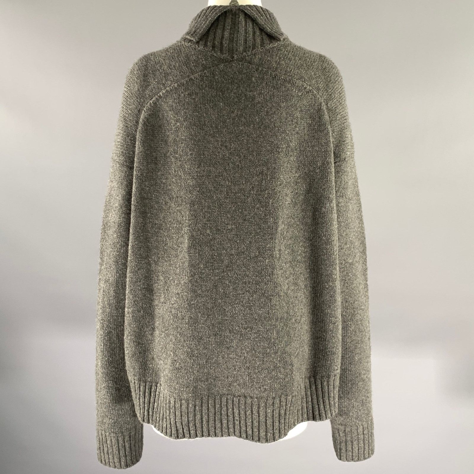 Jil Sander JIL SANDER Size M Grey Cashmere Blend Turtleneck Sweater Size M / US 6-8 / IT 42-44 - 4 Thumbnail