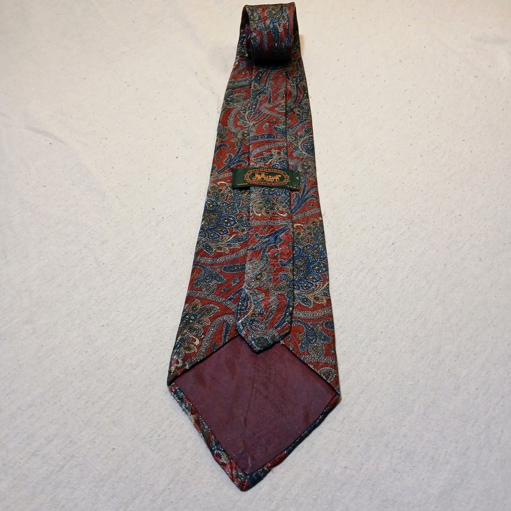 Vintage Sturbridge Tiemakers of America Tie Men Burgundy Floral 100% Synthetic Adjustable Retro Pattern Red Shirt Size ONE SIZE - 3 Thumbnail