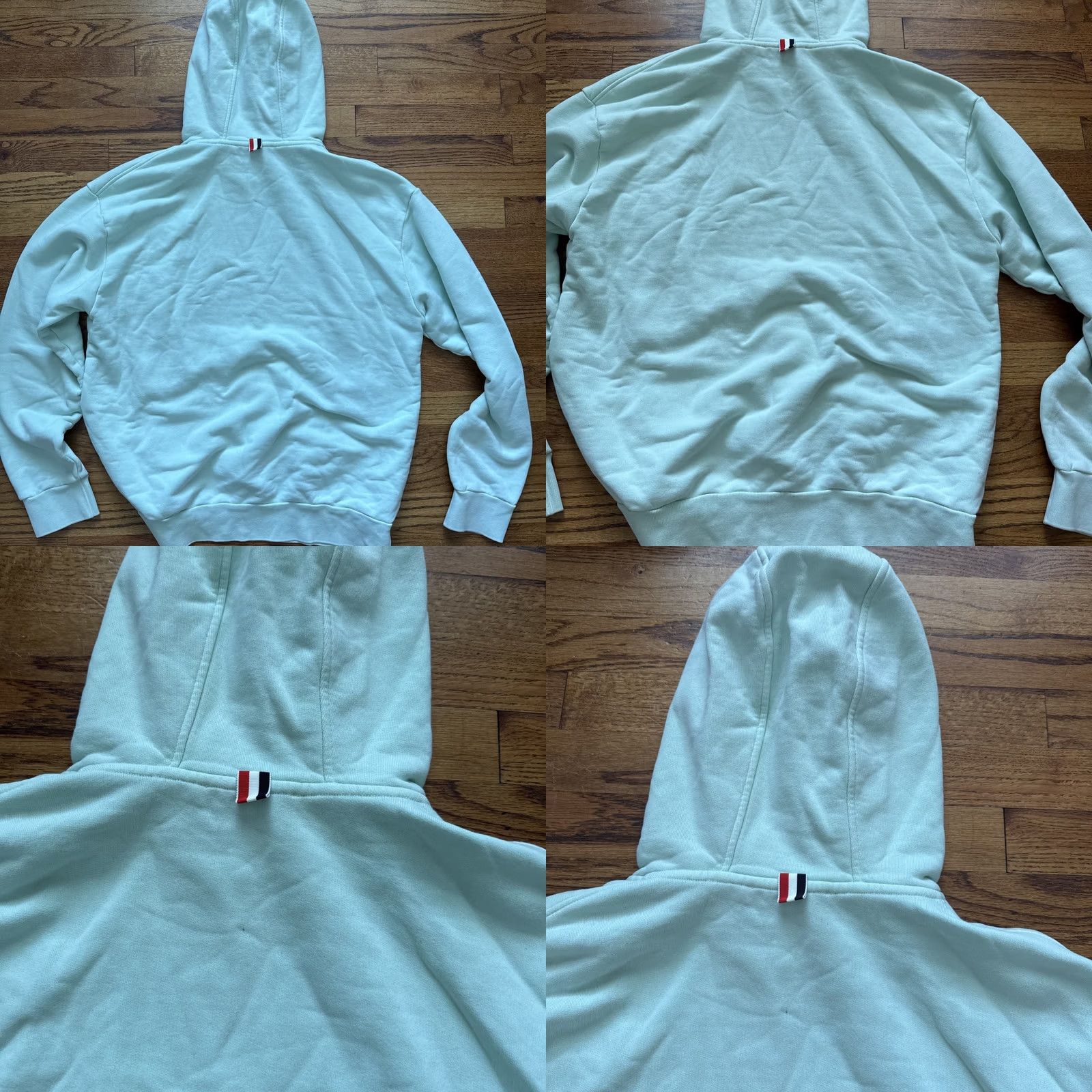 Thom Browne THOM BROWNE Garment-Dyed Loopback Cotton-Jersey Hoodie Green Size 4 Men's Pullover Regular Color Green Size US S / EU 44-46 / 1 - 9 Thumbnail