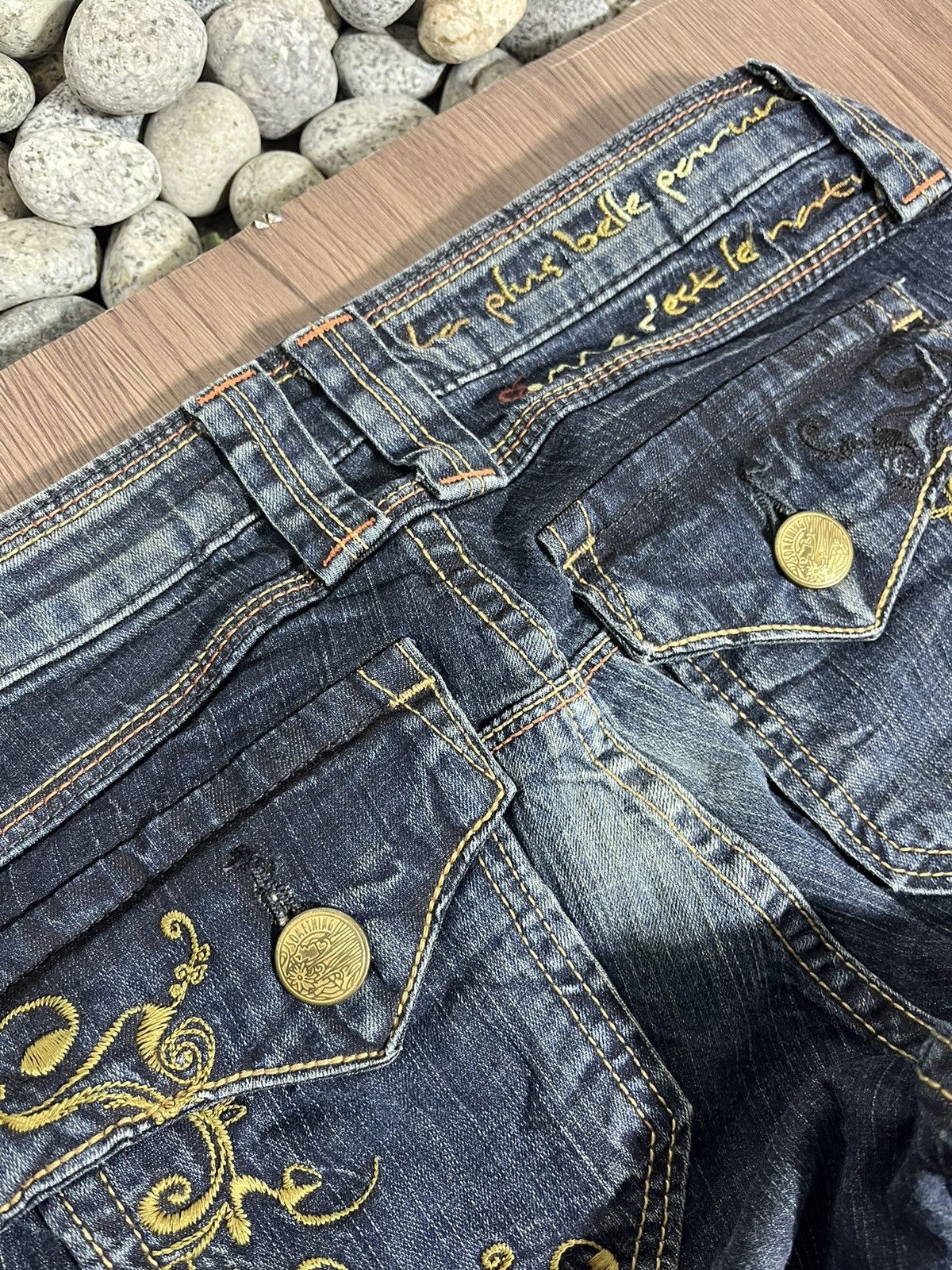 Edwin × If Six Was Nine × Tornado Mart Edwin x Something tribal emboirdery flare lowrise denim Size US 27 - 7 Thumbnail