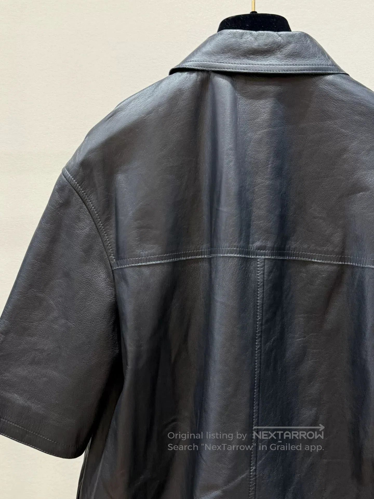Brunello Cucinelli Brunello Cucinelli Black Leather Shirt. Size US XS / EU 42 / 0 - 6 Thumbnail