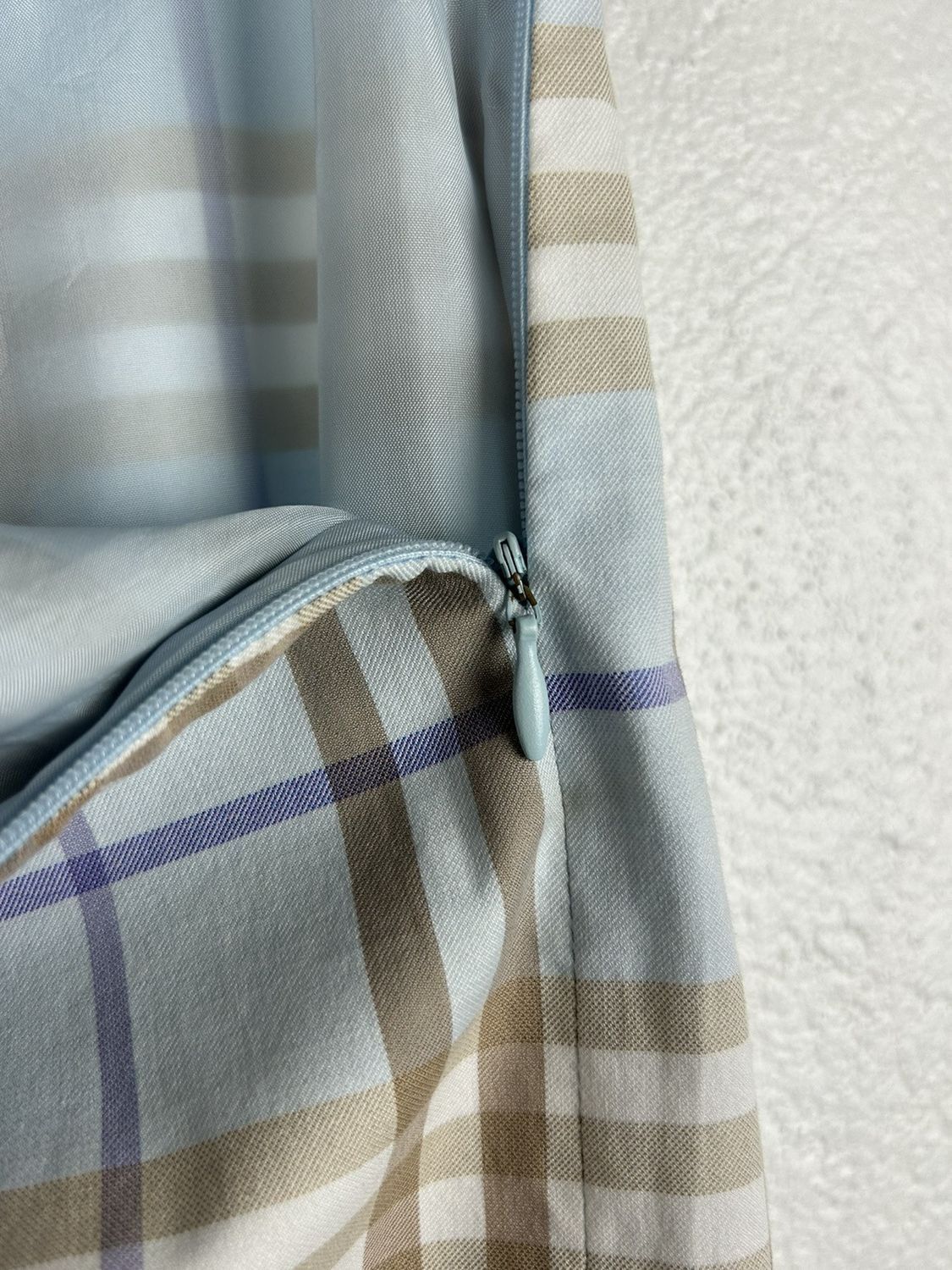 Burberry Burberry Blue Nova Check Pencil Skirt Size US 6 Size 28" / US 6 / IT 42 - 6 Thumbnail