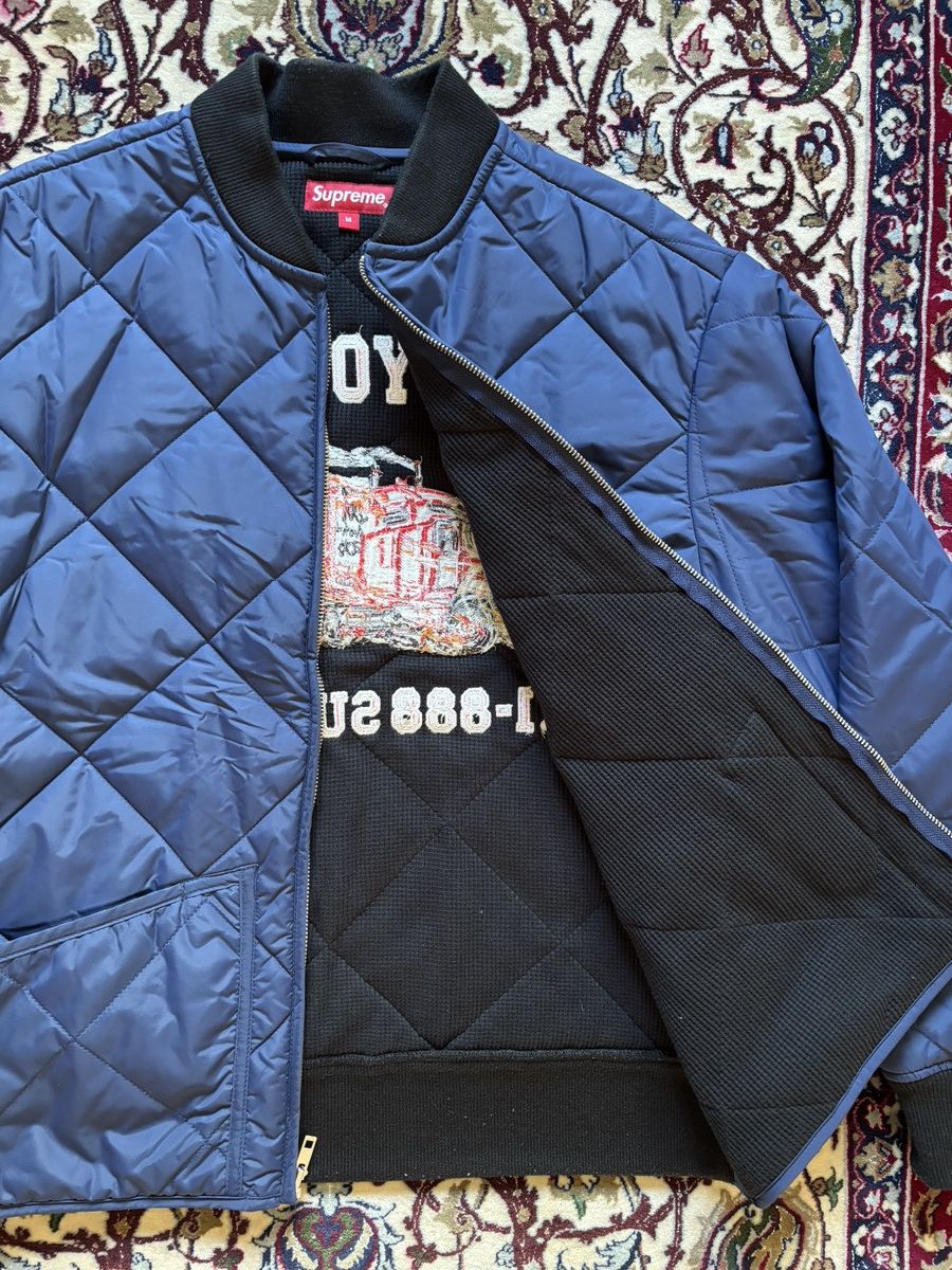 Supreme FW21 Supreme Quit Your Job Quilted Work Jacket Size US M / EU 48-50 / 2 - 3 Thumbnail