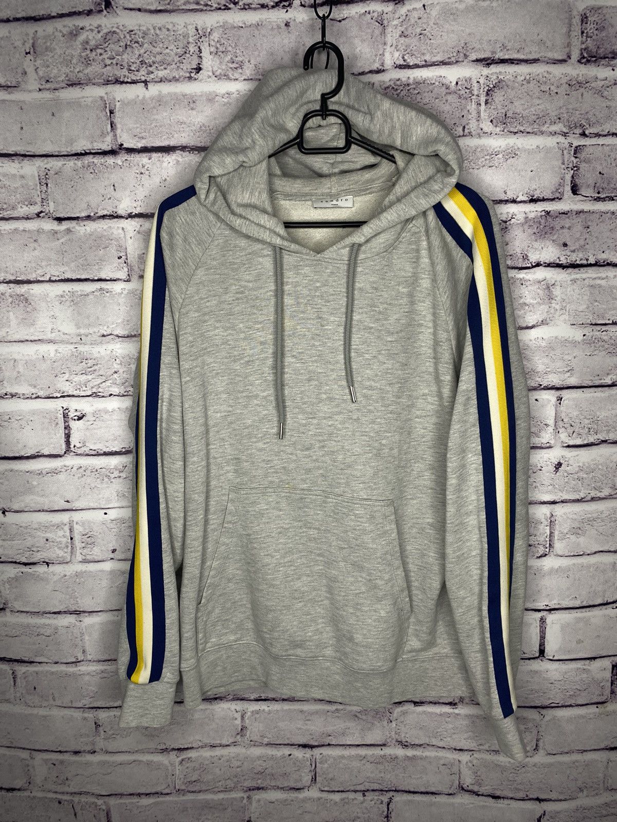 Sandro Men's grey luxury lampas hoodie Sandro vintage Size US L / EU 52-54 / 3 - 1 Thumbnail