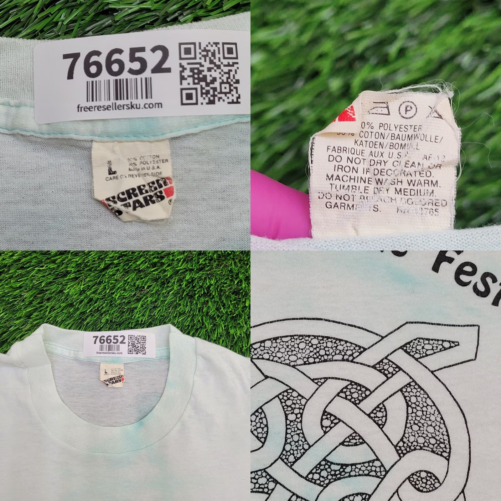 Vintage VINTAGE Irish Festival Shirt Blue Heritage M Medium 80s Logo Graphic Tee Mens Size US M / EU 48-50 / 2 - 8 Thumbnail