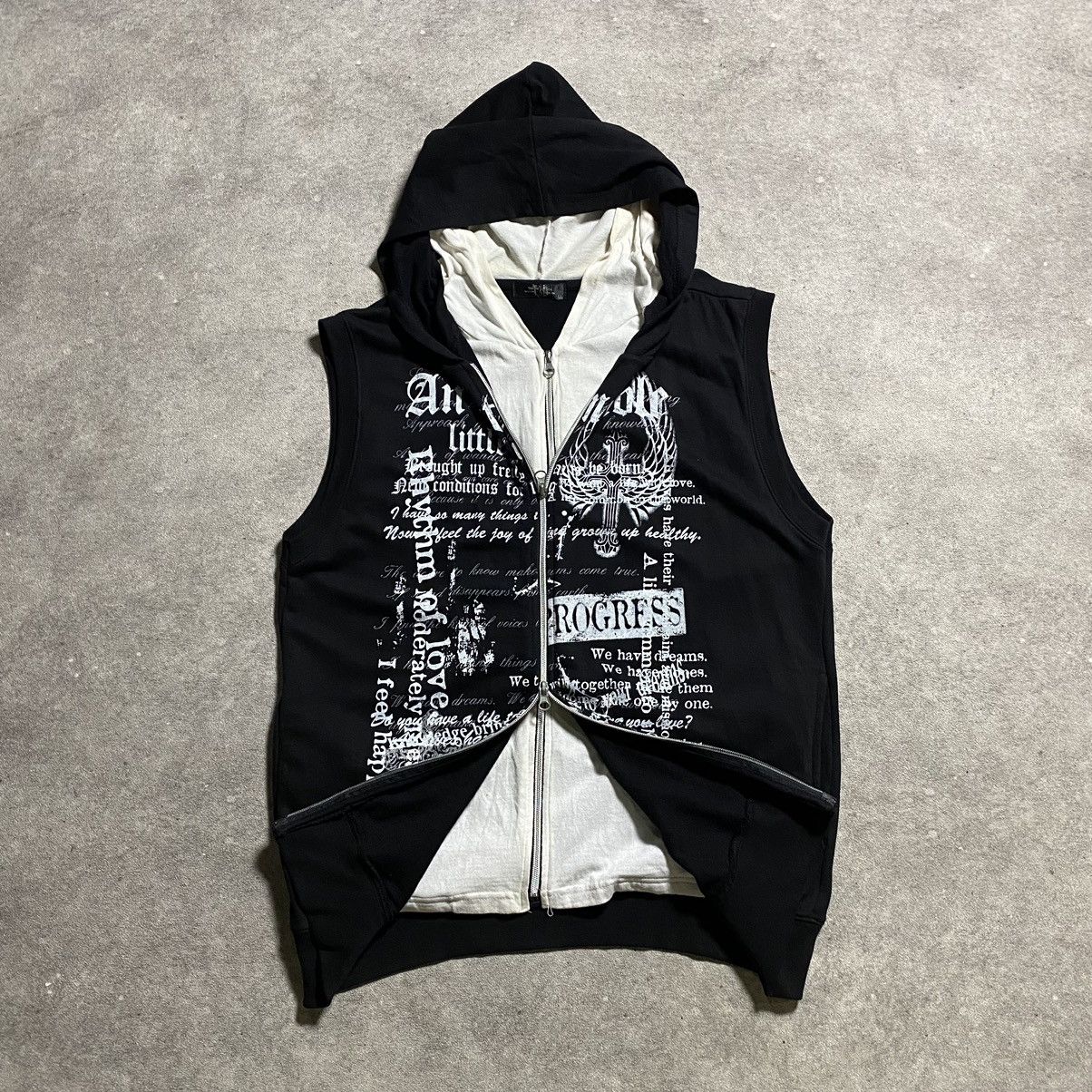 Le Grande Bleu (L.G.B.) Japanese Triune 3 Design Vest Hoodie - Gothic Style Size US M / EU 48-50 / 2 - 2 Thumbnail