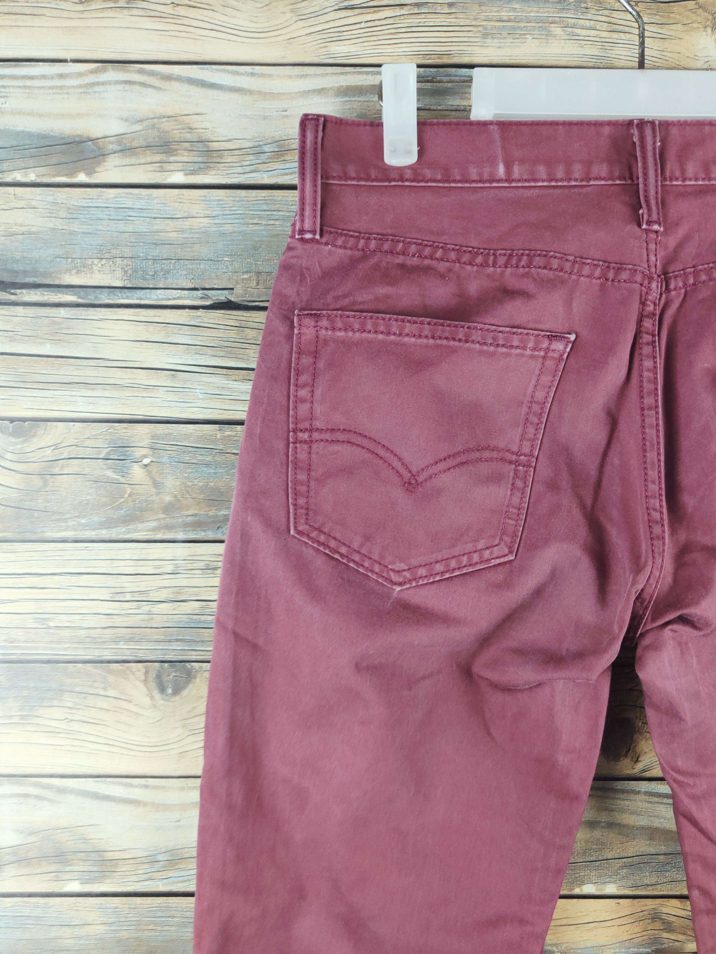Levi's 511 Levi's Maroon Multipocket Casual Pants #S2807 Size US 31 - 9 Thumbnail
