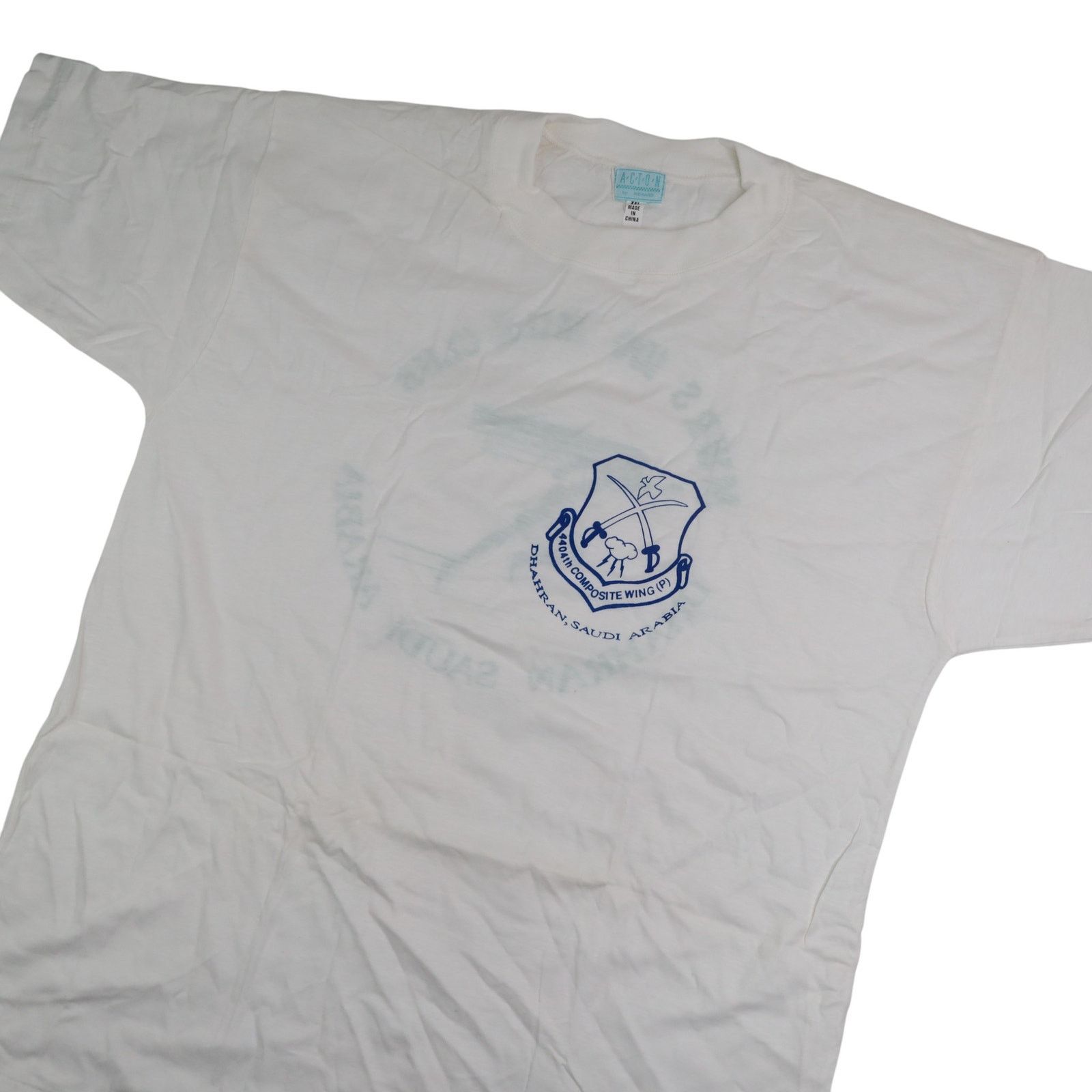Vintage VTG 90s 4404th Composite Wing Saudi Arabia 100 Mile Club T Size US L / EU 52-54 / 3 - 3 Thumbnail