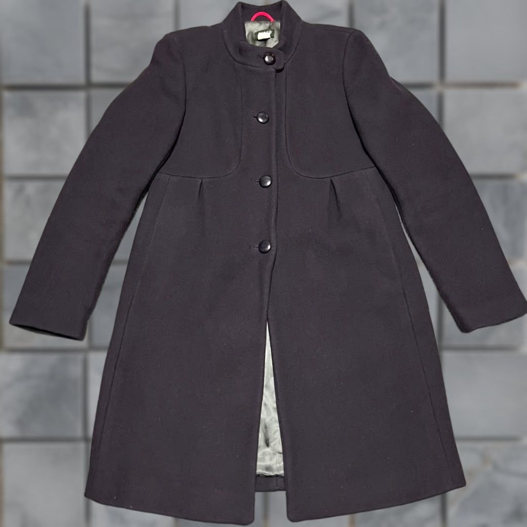 J.Crew J.Crew Trench Coat Womens 6 Purple Wool Long Coat Women Size M / US 6-8 / IT 42-44 - 1 Thumbnail