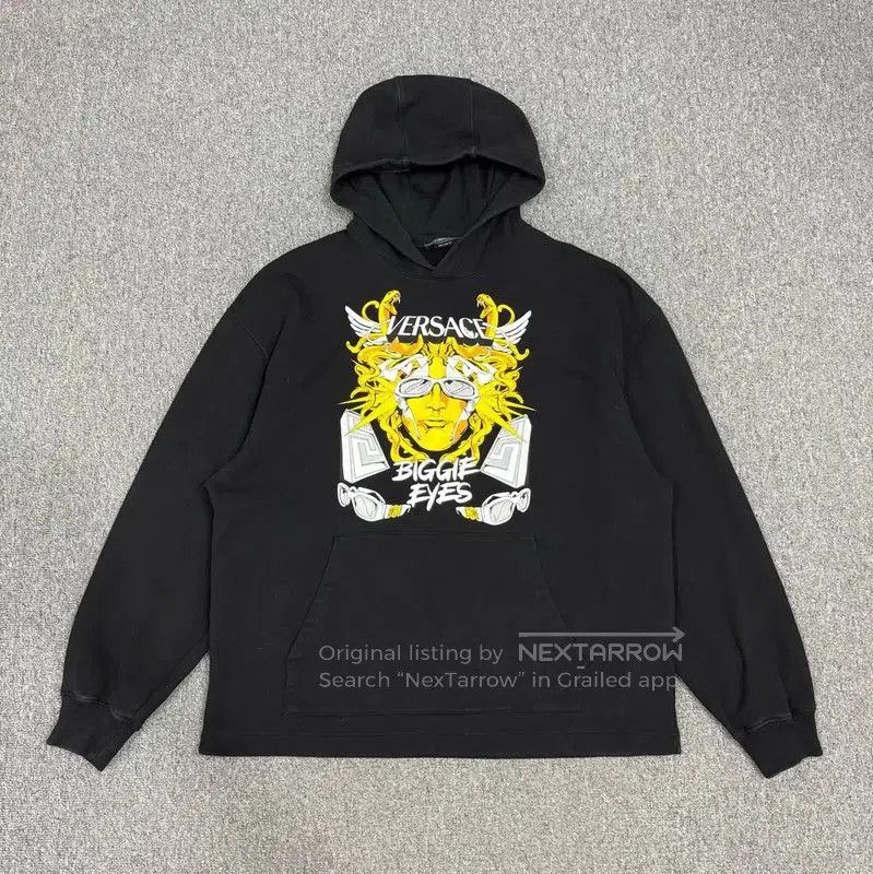 Versace Versace Black Cotton Men's Hoodie with Biggie Eyes . Size US M / EU 48-50 / 2 - 1 Thumbnail