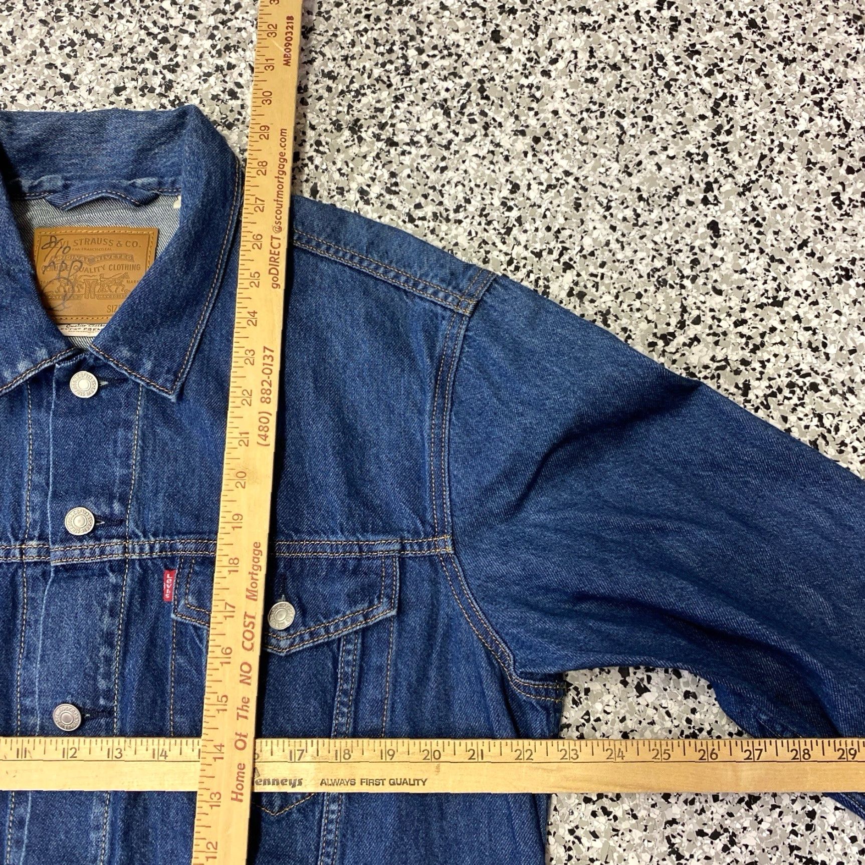 Levi's Levi's Trucker Jacket Denim Sample Stock M Medium Blue Jean Jacket Men Mens Size US M / EU 48-50 / 2 - 3 Thumbnail