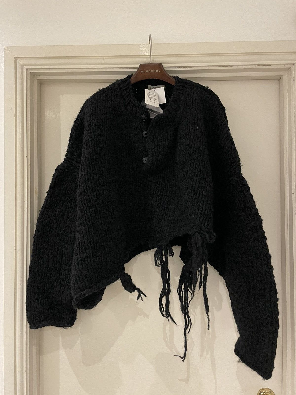 Yohji Yamamoto Yohji Yamamoto YYPH 20AW Destroyed Henley Knit