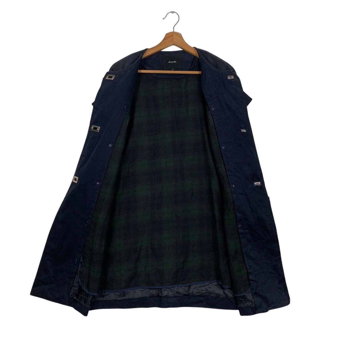 Japanese Brand ALLUREVILLE Made in Japan Poly Rayon Overcoat #1650-C73 Size US S / EU 44-46 / 1 - 12 Thumbnail