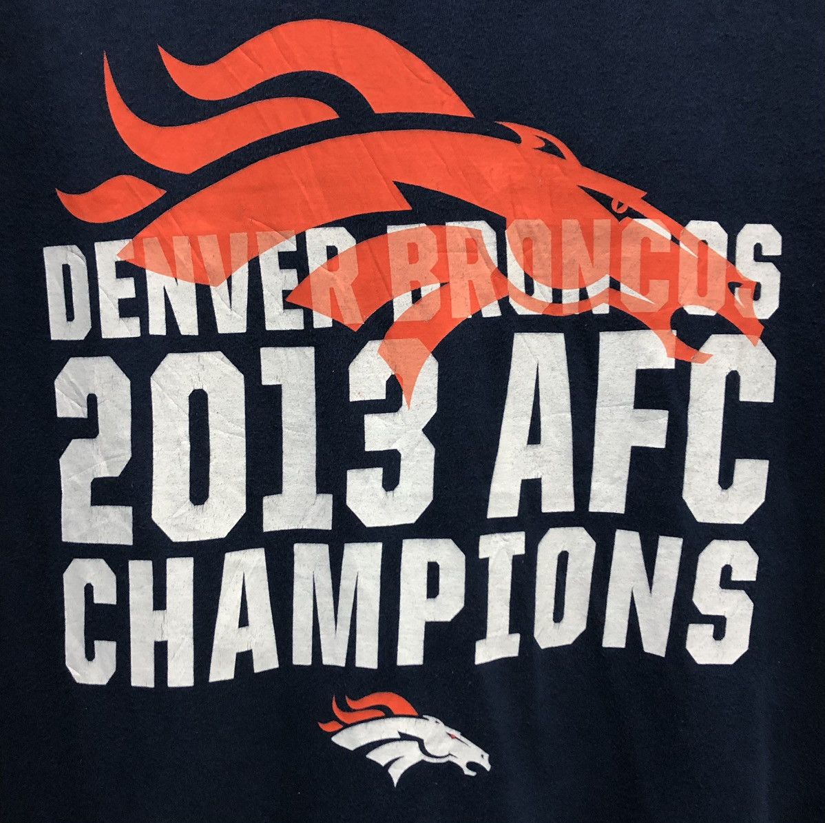 Nike Vintage Nike Denver Broncos 2013 Afc Champions T-Shirt Size US L / EU 52-54 / 3 - 3 Thumbnail
