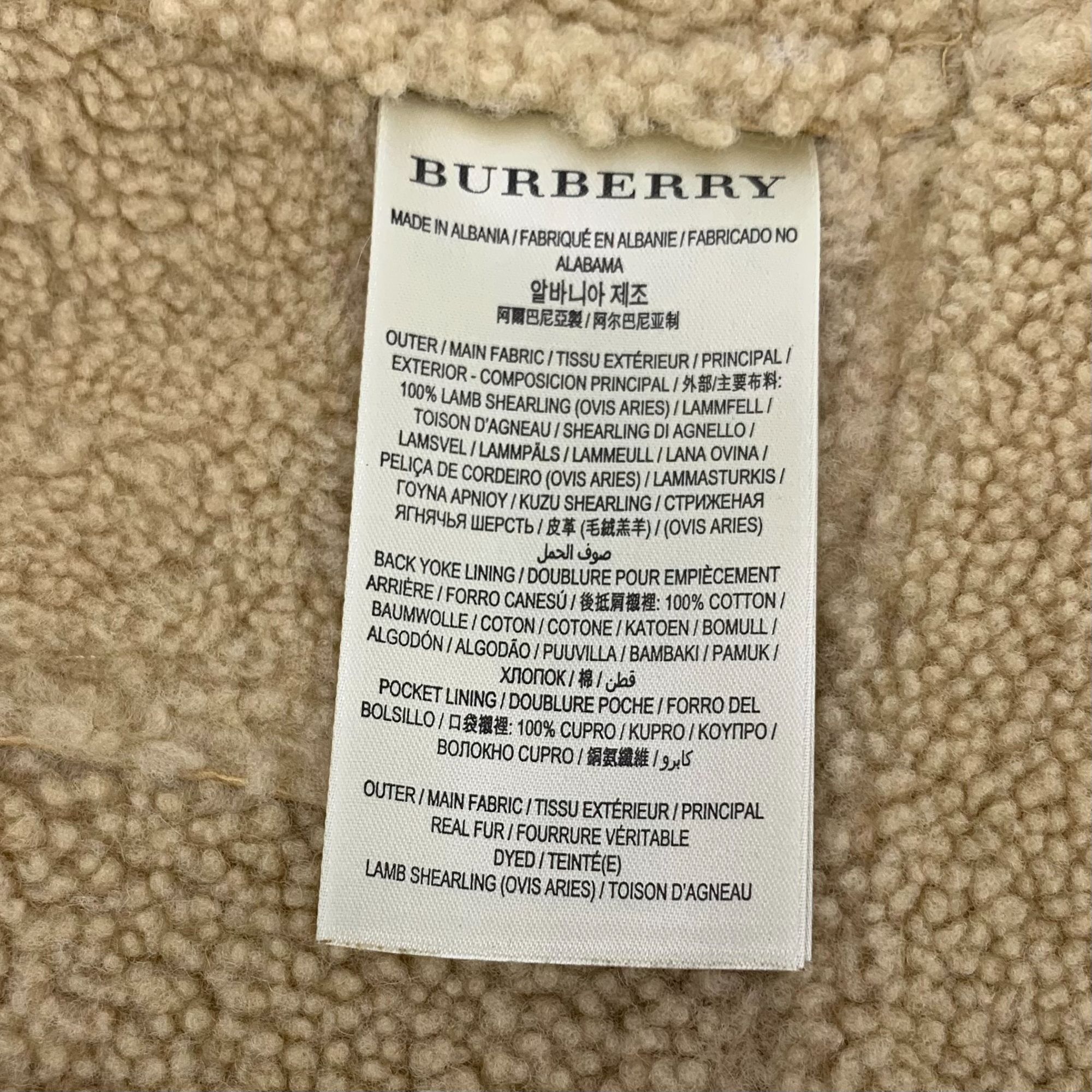 Burberry Burberry Brit Womens Brown Shearling Lambskin Jacket Size S Size S / US 4 / IT 40 - 4 Thumbnail