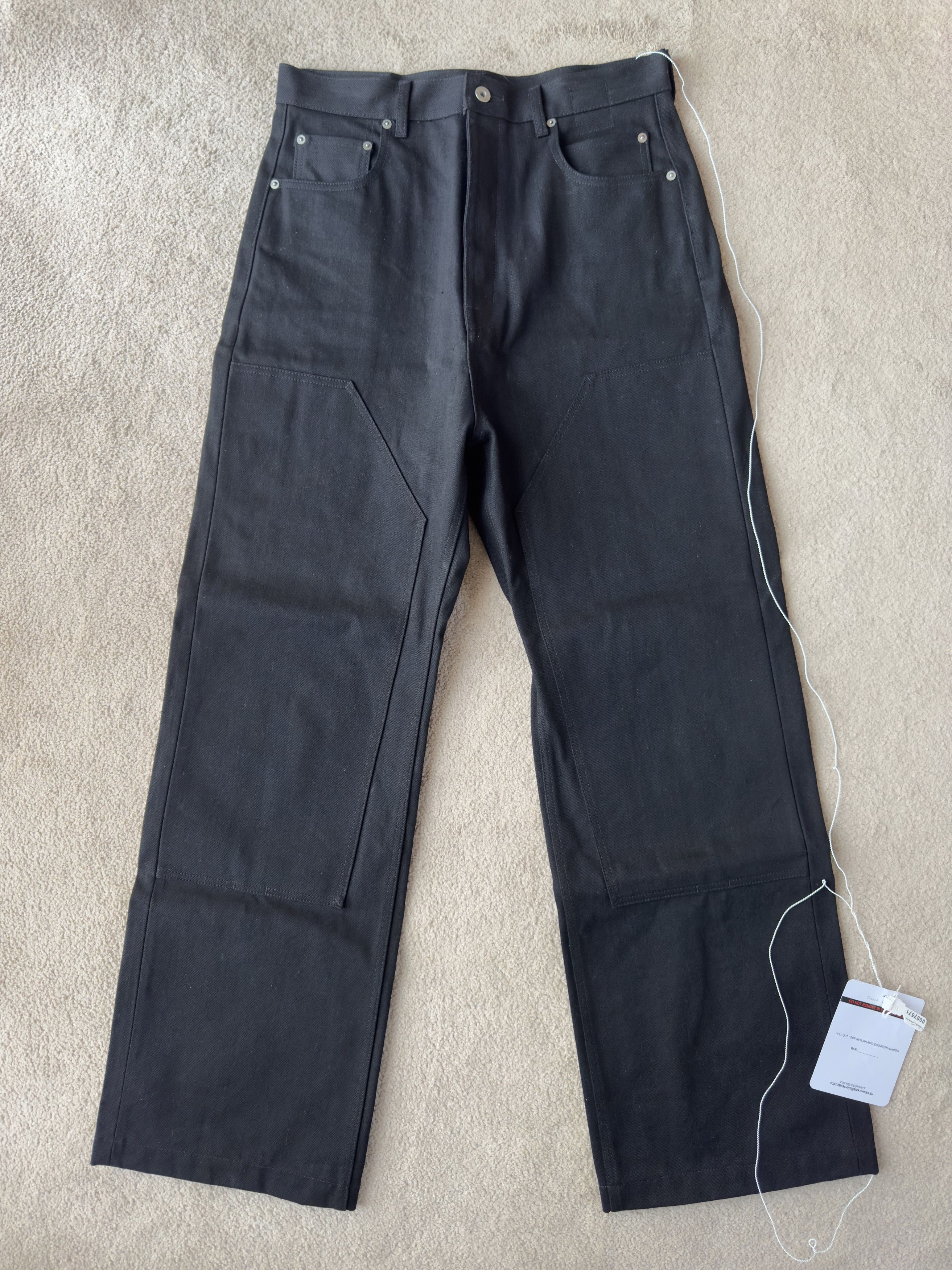 Rick Owens Drkshdw MIJ 16oz Double Knee Geth Cut Denim | Grailed