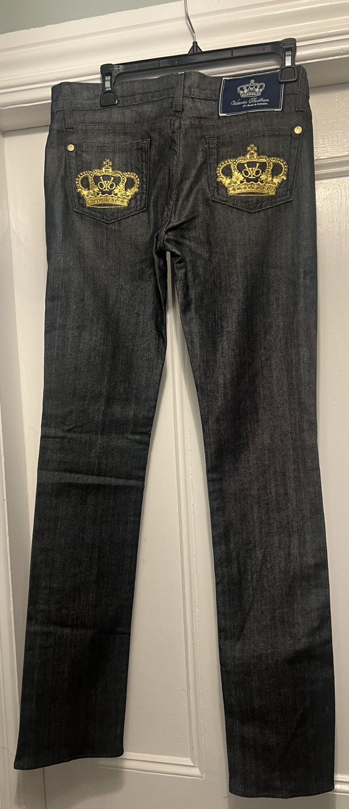 Jean Authentic Victoria Beckham Rock & Republic jeans gold crown Size 26" / US 2 / IT 38 - 9 Thumbnail