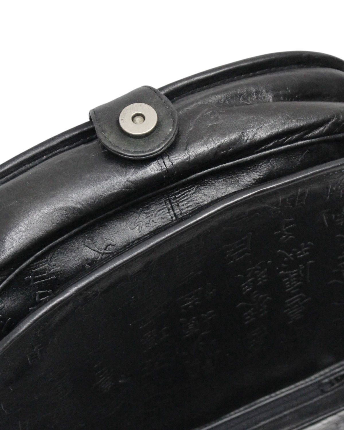 Hysteric Glamour 1990S FUNBAG BLACK EMBOSSED LEATHER CROSSBODY BAG Size ONE SIZE - 13 Thumbnail
