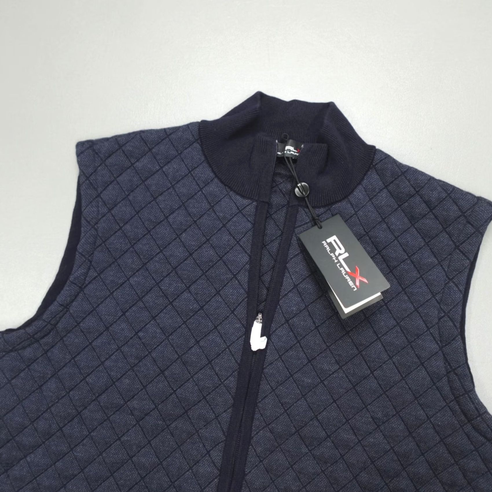 Ralph Lauren VINTAGE Ralph Lauren RLX Golf Full Zip Vest Mens M Quilted Silk Blend Blue 298.00 Size US M / EU 48-50 / 2 - 2 Thumbnail