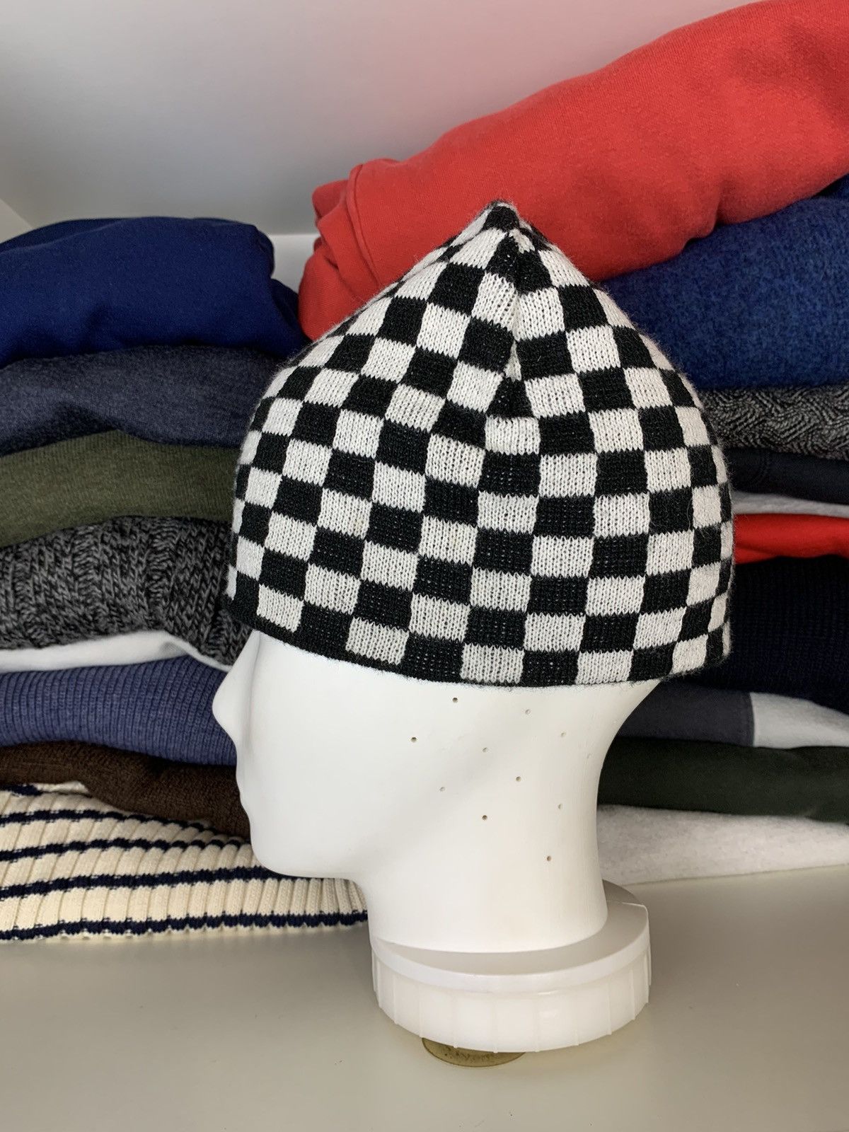 Other Checkboard Beanie Hat Size ONE SIZE - 7 Thumbnail