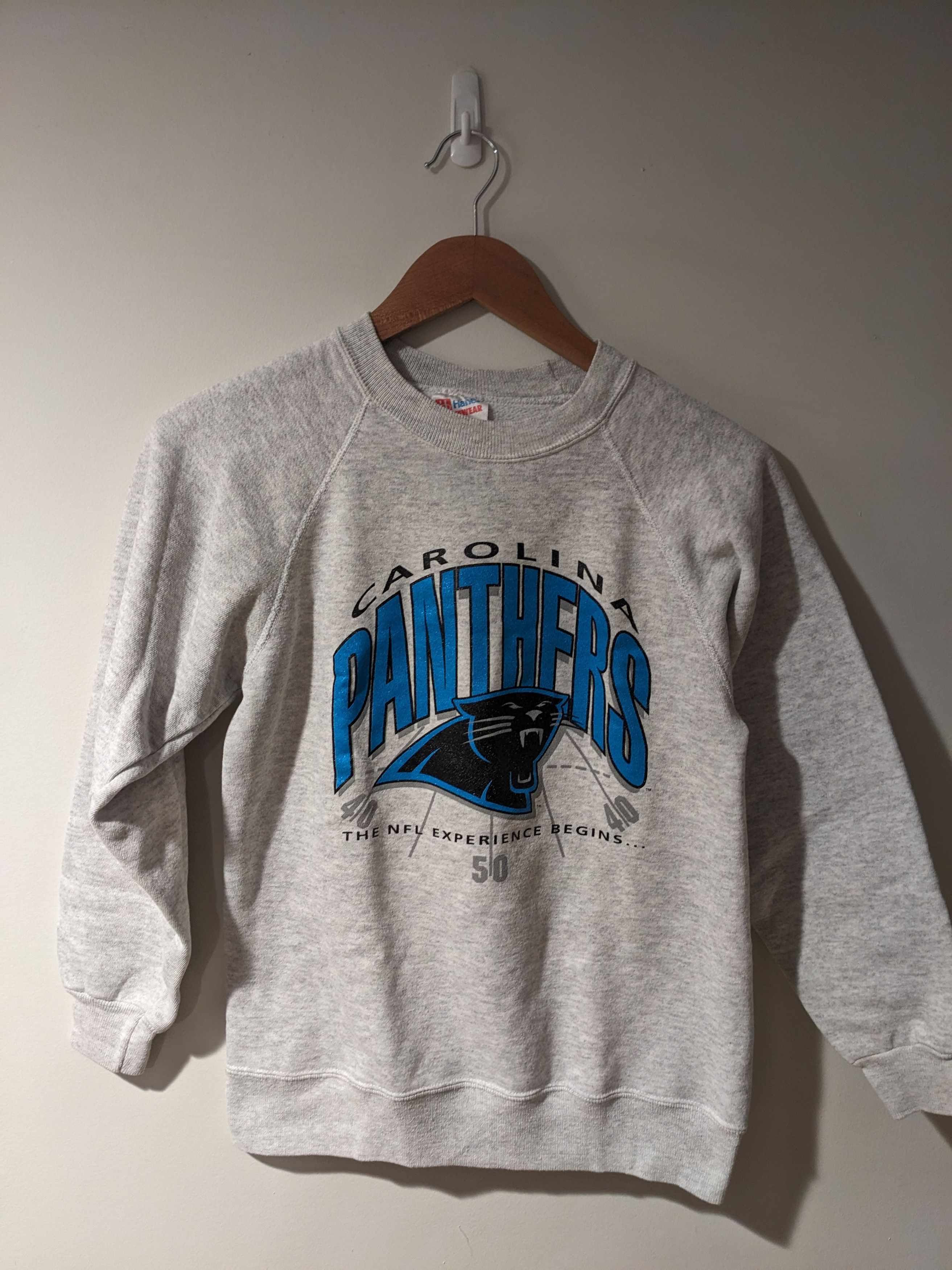 Vintage 90s Carolina Panthers NFL Football YOUTH Sweatshirt