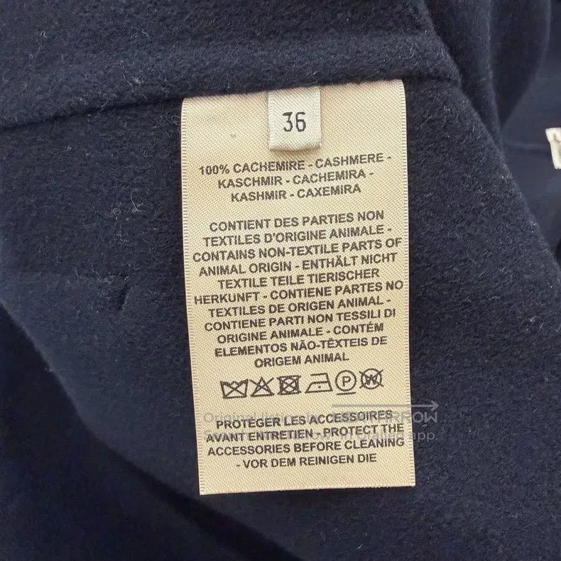 Hermes Hermes Navy Blue Short Reversible Lapel Cashmere Jacket Size XS / US 0-2 / IT 36-38 - 3 Thumbnail