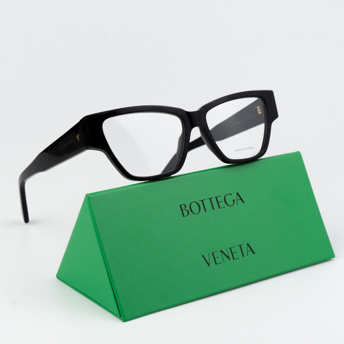 Bottega Veneta NEW Bottega Veneta BV1288O 001 Cat Eye Women Eyeglasses Size ONE SIZE - 1 Thumbnail