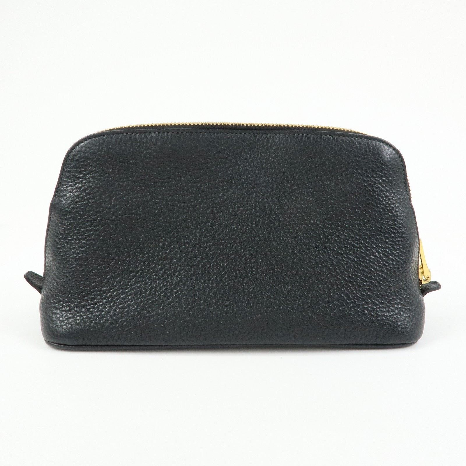 Prada Prada Logo Calfskin Cosmetic Pouch Black Size ONE SIZE - 2 Thumbnail