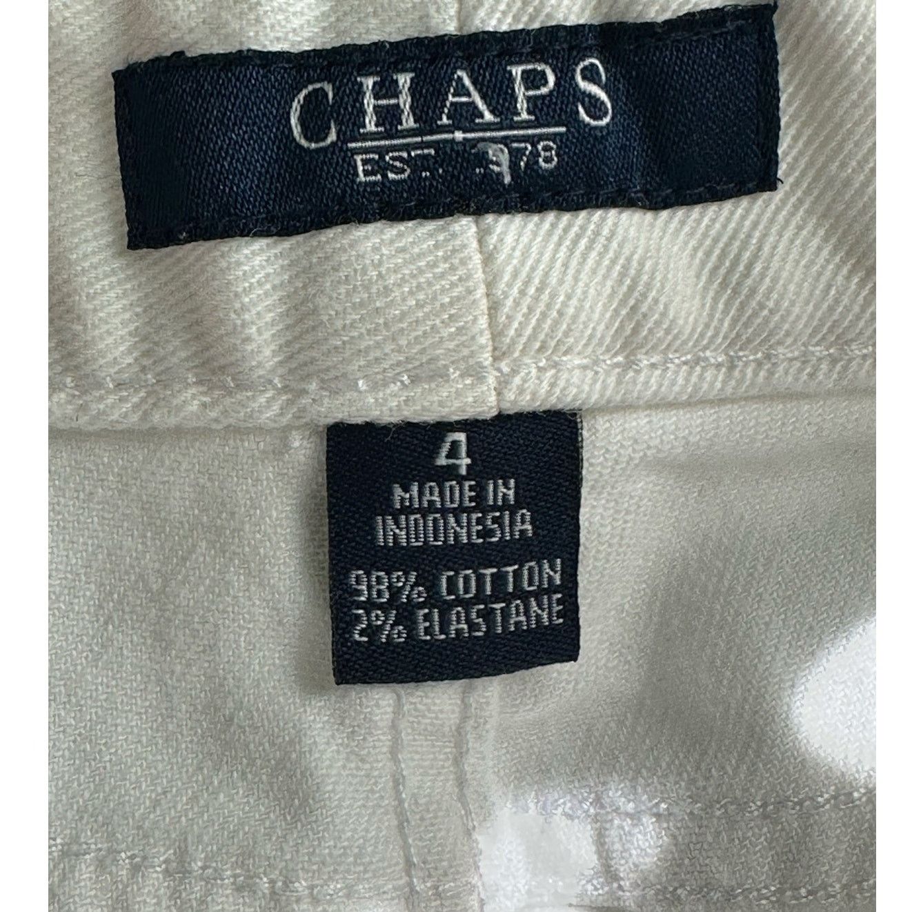 Chaps Chaps white orange floral straight legs jeans size 4 Size 27" / US 4 / IT 40 - 3 Thumbnail