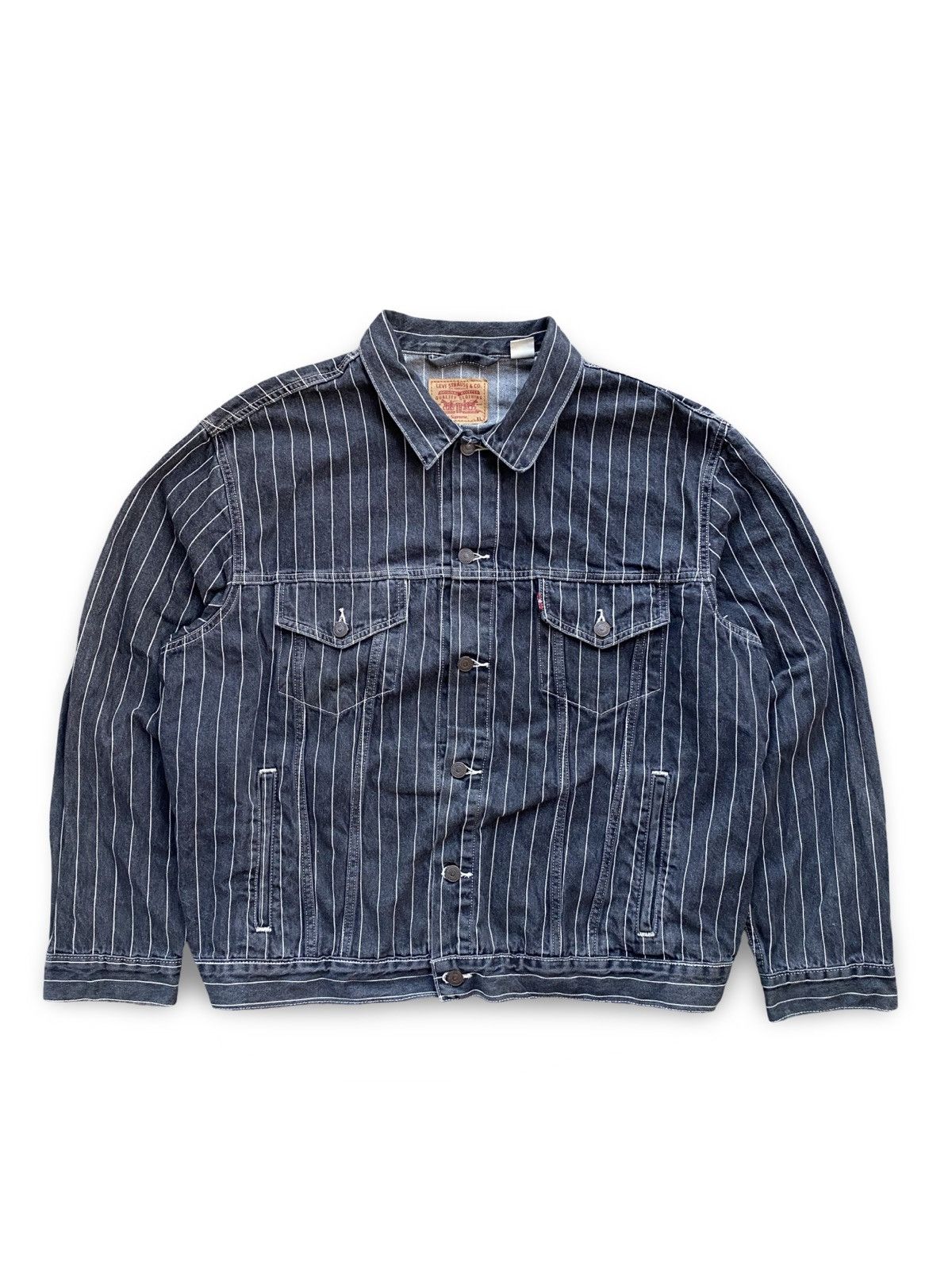 supreme×levi's Pinstripe Trucker jacket Supreme x Levi's 18SS Pinstripe Trucker Jacket Pinstripe