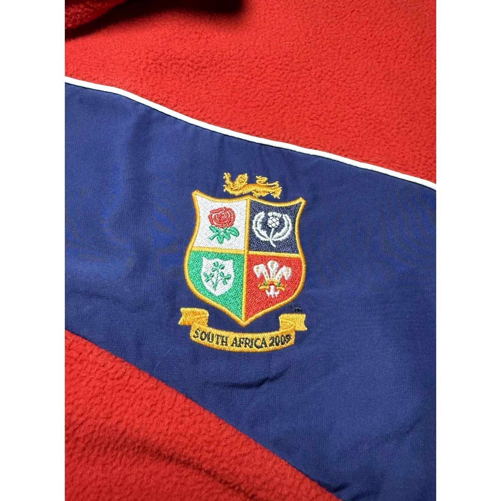Adidas Vtg Adidas British And Irish Lions Zip Rugby Fleece Jacket Mens XL Red 3-in-1 32in Long 23in Wide South Africa Size US XL / EU 56 / 4 - 5 Thumbnail