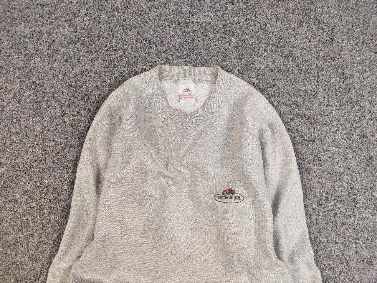 Fruit Of The Loom Vintage 90's Fruit Of The Loom Blank Crew Chek Sweatshirt Size US M / EU 48-50 / 2 - 8 Thumbnail