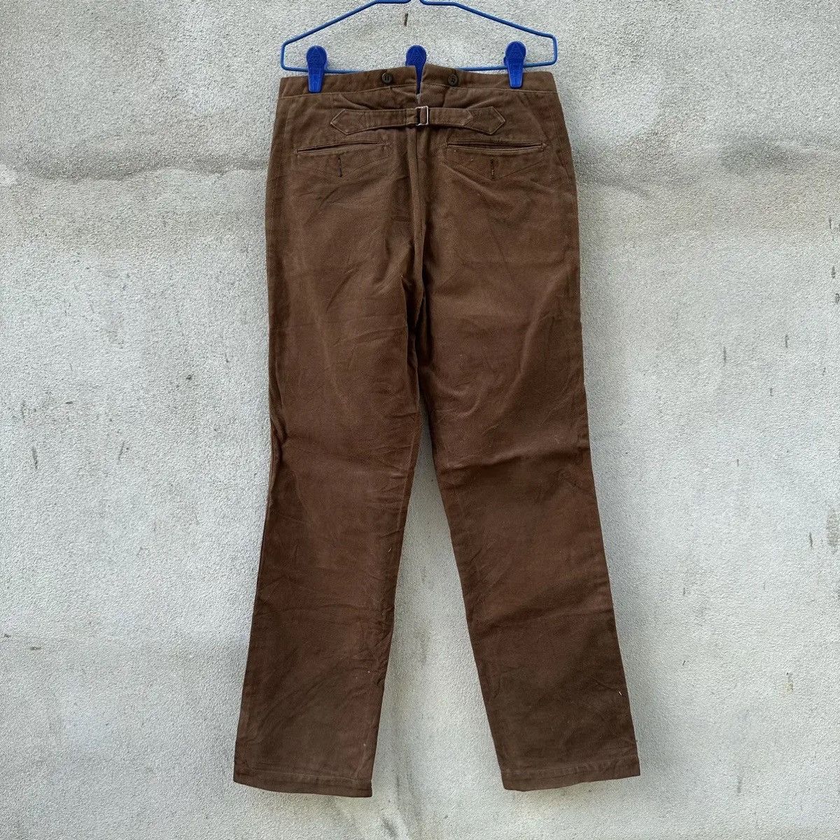 Buckle Black GABARDINE BUCKLE BACK TROUSERS JAPANESE VTG SUSPENDERS PANTS Size US 30 / EU 46 - 12 Thumbnail