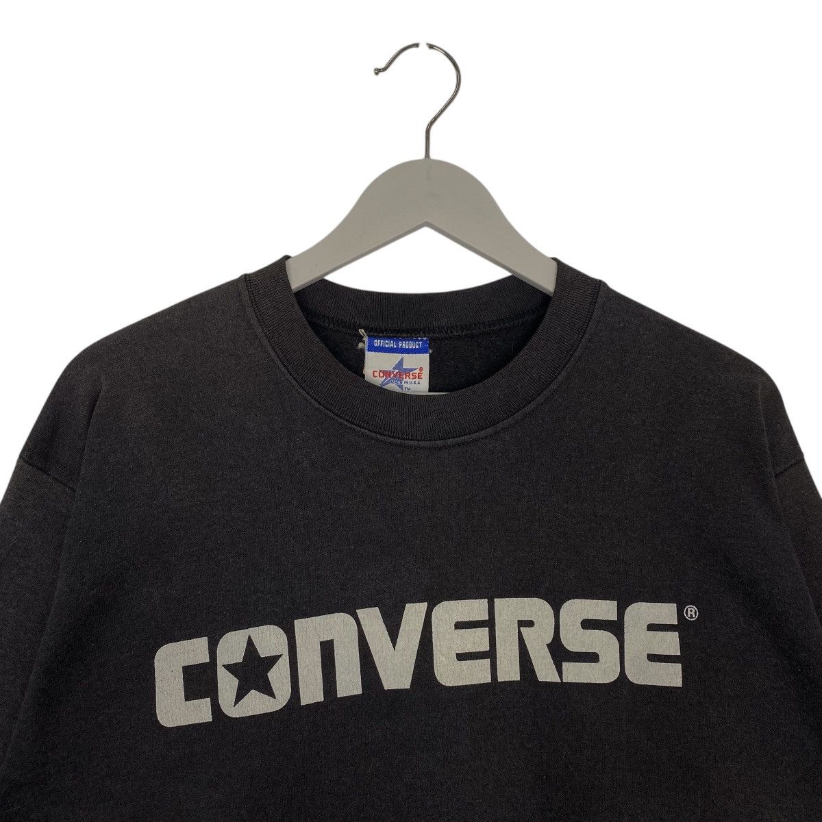 Vintage Vintage Converse Sweatshirt Crewneck Black Big Logo Size M Size US M / EU 48-50 / 2 - 4 Thumbnail
