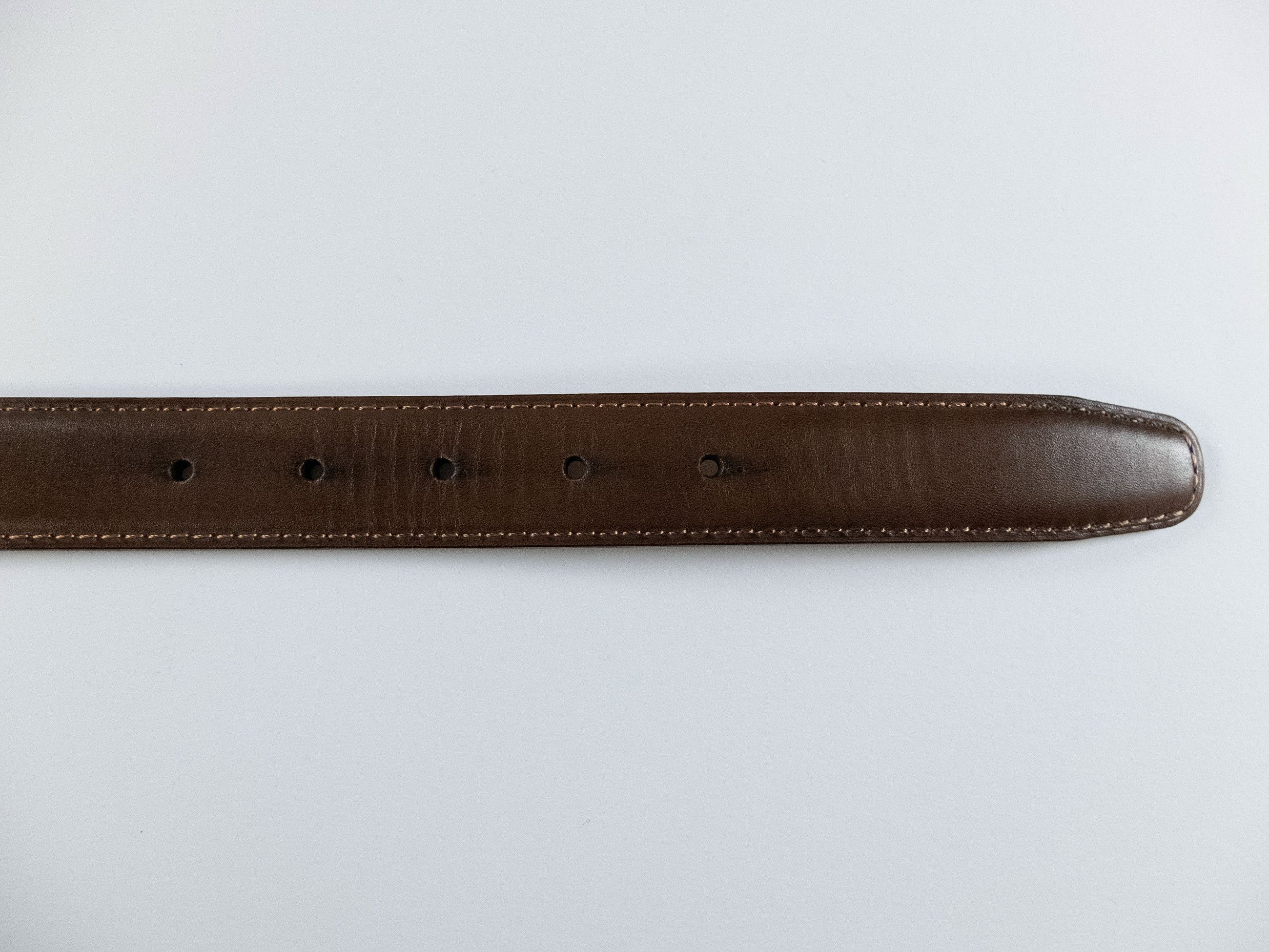 Berluti BERLUTI brown contrast stitch classic leather belt 105 Size 42 - 6 Thumbnail