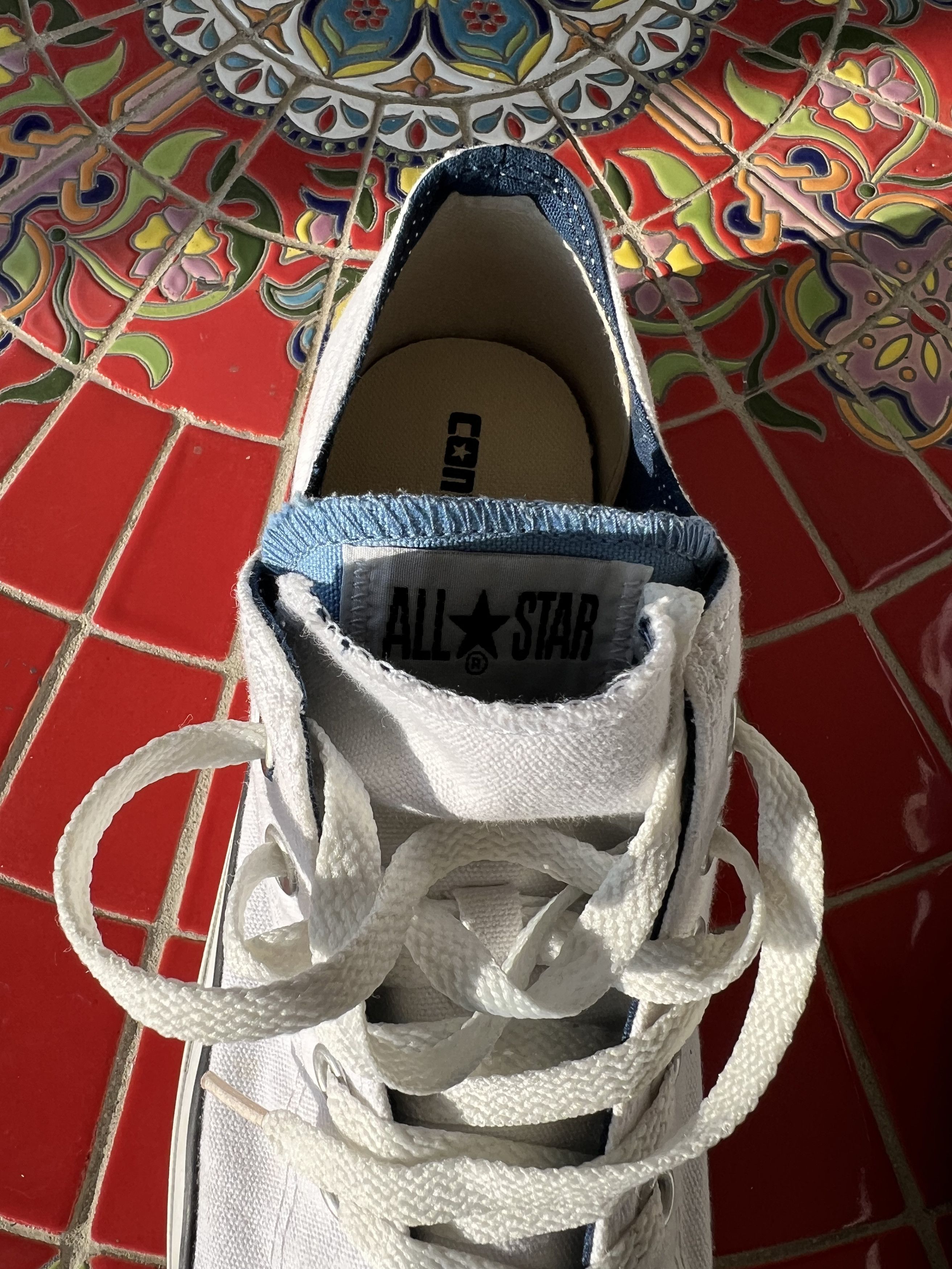 Converse Converse Adult Unisex Chuck Taylor Double Tongue Ox WT/NY/BL Size US 10 / EU 43 - 8 Thumbnail