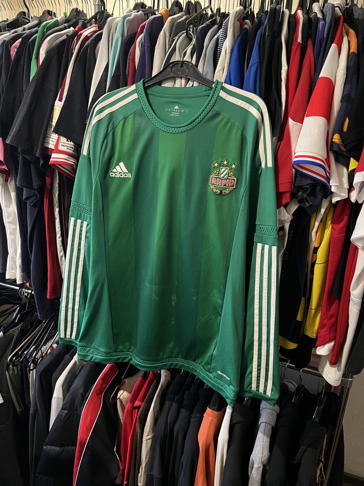 Adidas × Vintage 2015/2016 ADIDAS SK RAPID HOME FOOTBALL SHIRT MATCH WORN M Size US M / EU 48-50 / 2 - 1 Thumbnail