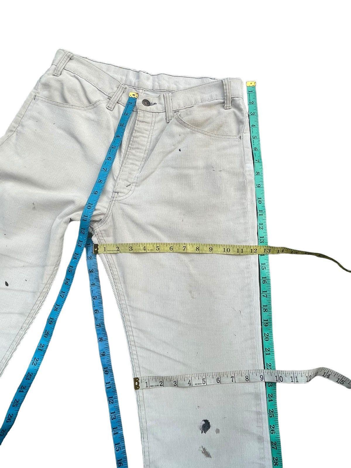 Levi's Vintage 80’s Levis Coduroy White Tab Painted Stain Size US 33 - 14 Thumbnail