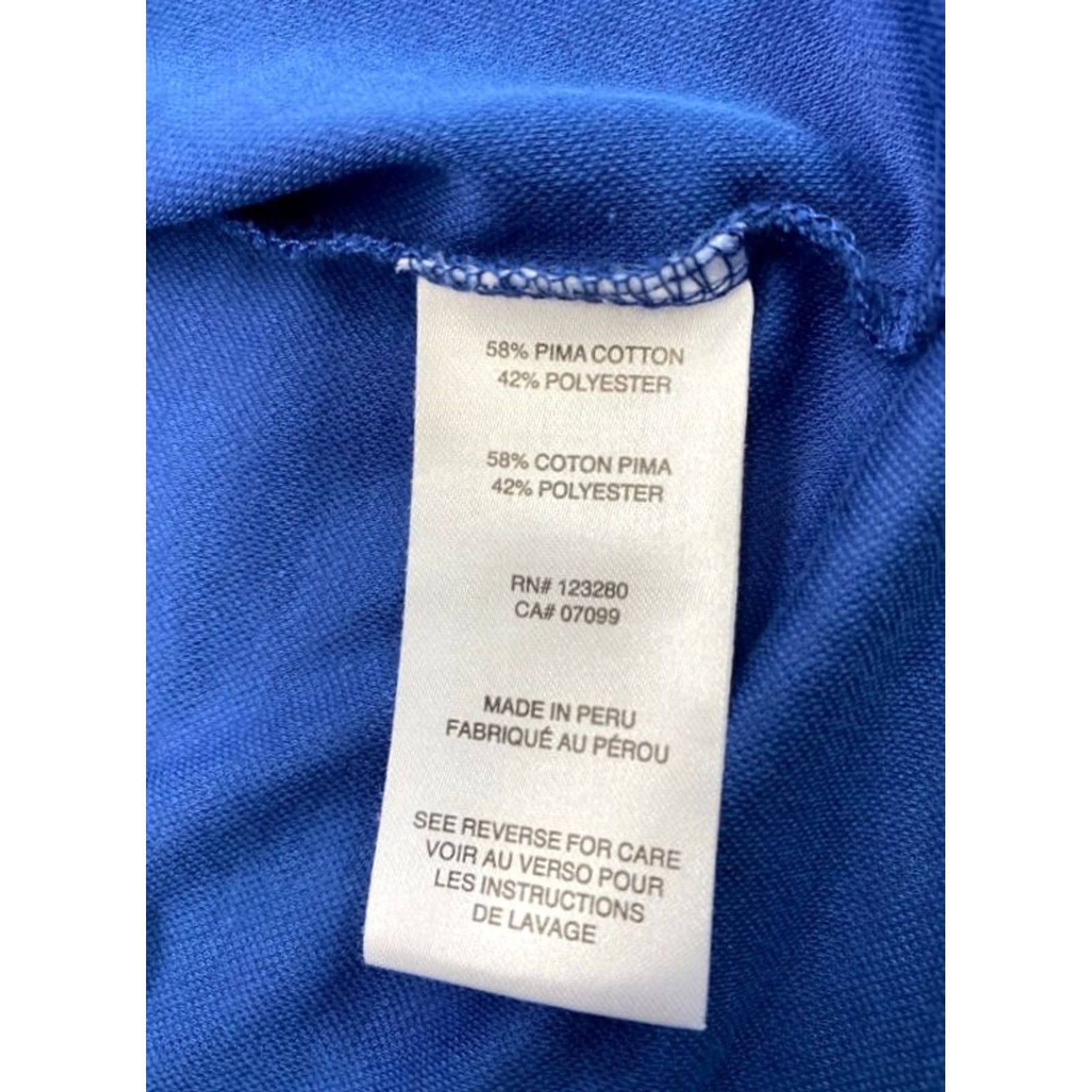 TravisMathew Travis Matthews Polo Shirt Men 2XL Blue Chest Stripe Golf Shirt Short Sleeve Cotton Polyester Knit Polo Men Size US XXL / EU 58 / 5 - 6 Thumbnail