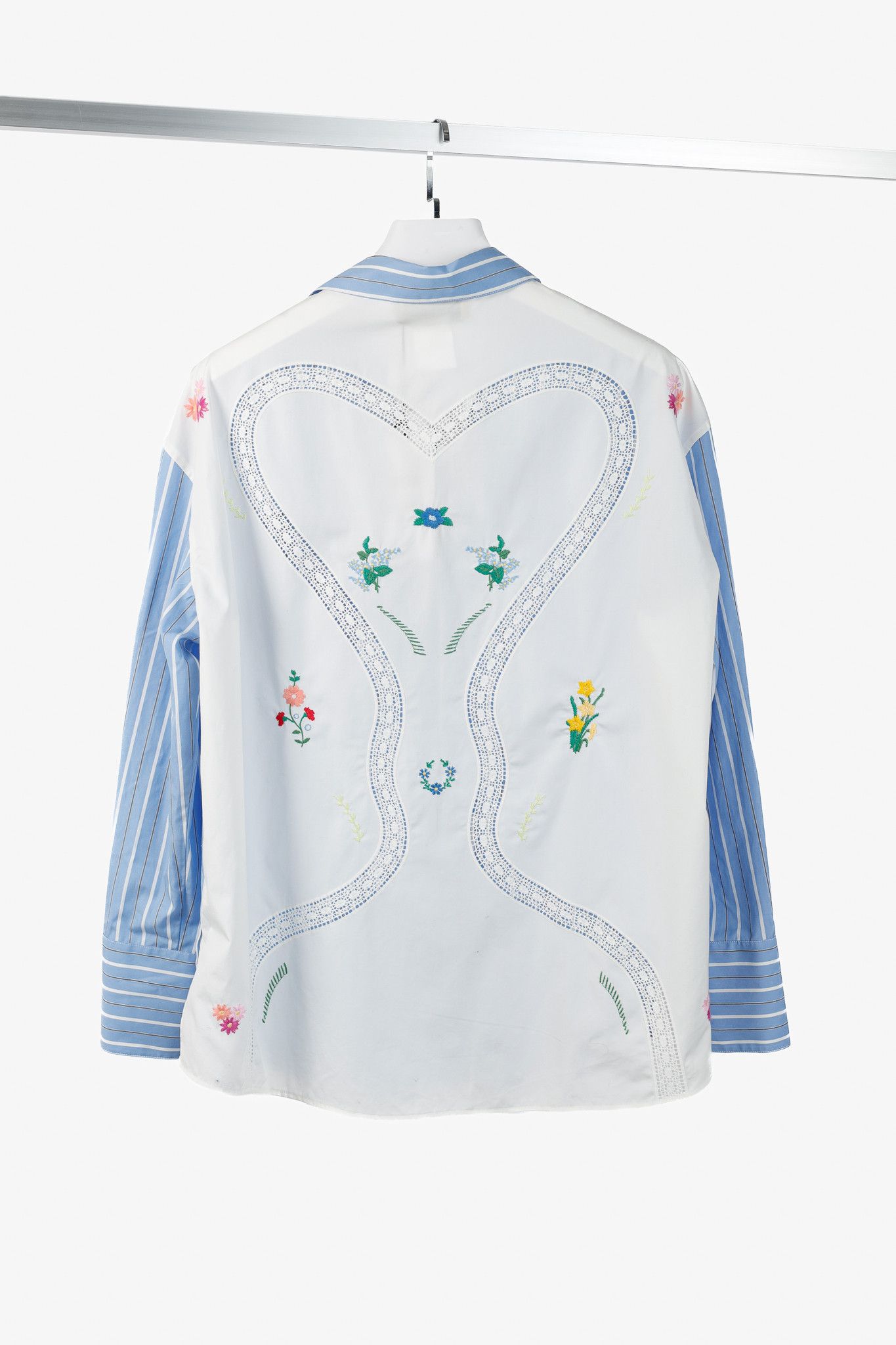 Weekend Max Mara Weekend Max Mara Nadar Striped Embroidered Cotton Shirt Size S / US 4 / IT 40 - 2 Thumbnail