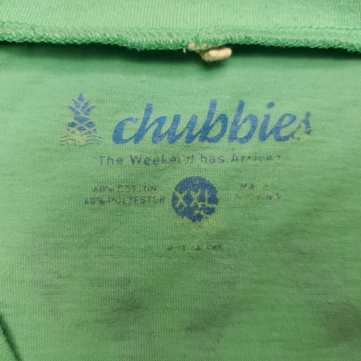 Chubbies Chubbies Mens XXL Green Graphic Skys Out Thighs Out Novelty Summer Tee Shirt Size US XXL / EU 58 / 5 - 3 Thumbnail